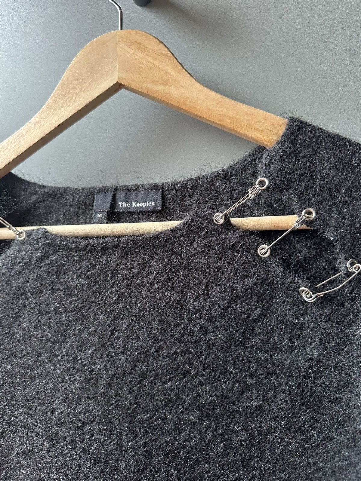 The Kooples The Kooples Safety Pins Wool Mohair Sweater Size M / US 6-8 / IT 42-44 - 3 Thumbnail