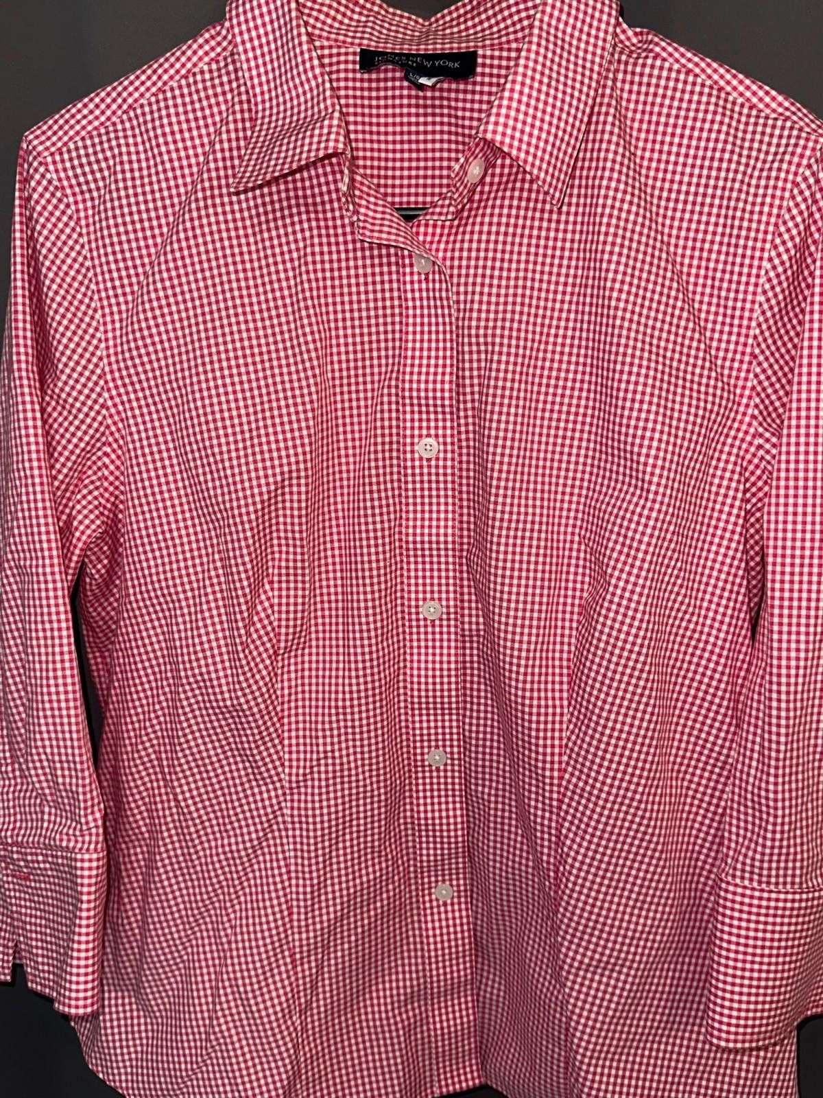 Jones New York Jones New York Signature – Red Check Shirt L Size L / US 10 / IT 46 - 2 Thumbnail