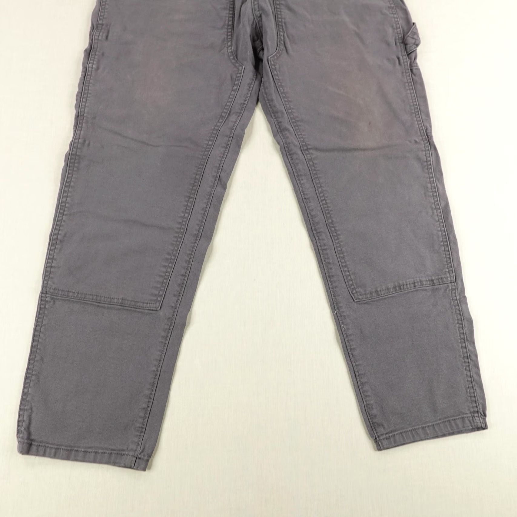 VINTAGE No Boundaries Carpenter Work Pants Mens 36x30 Gray Utility Double Knee Casual Y2K