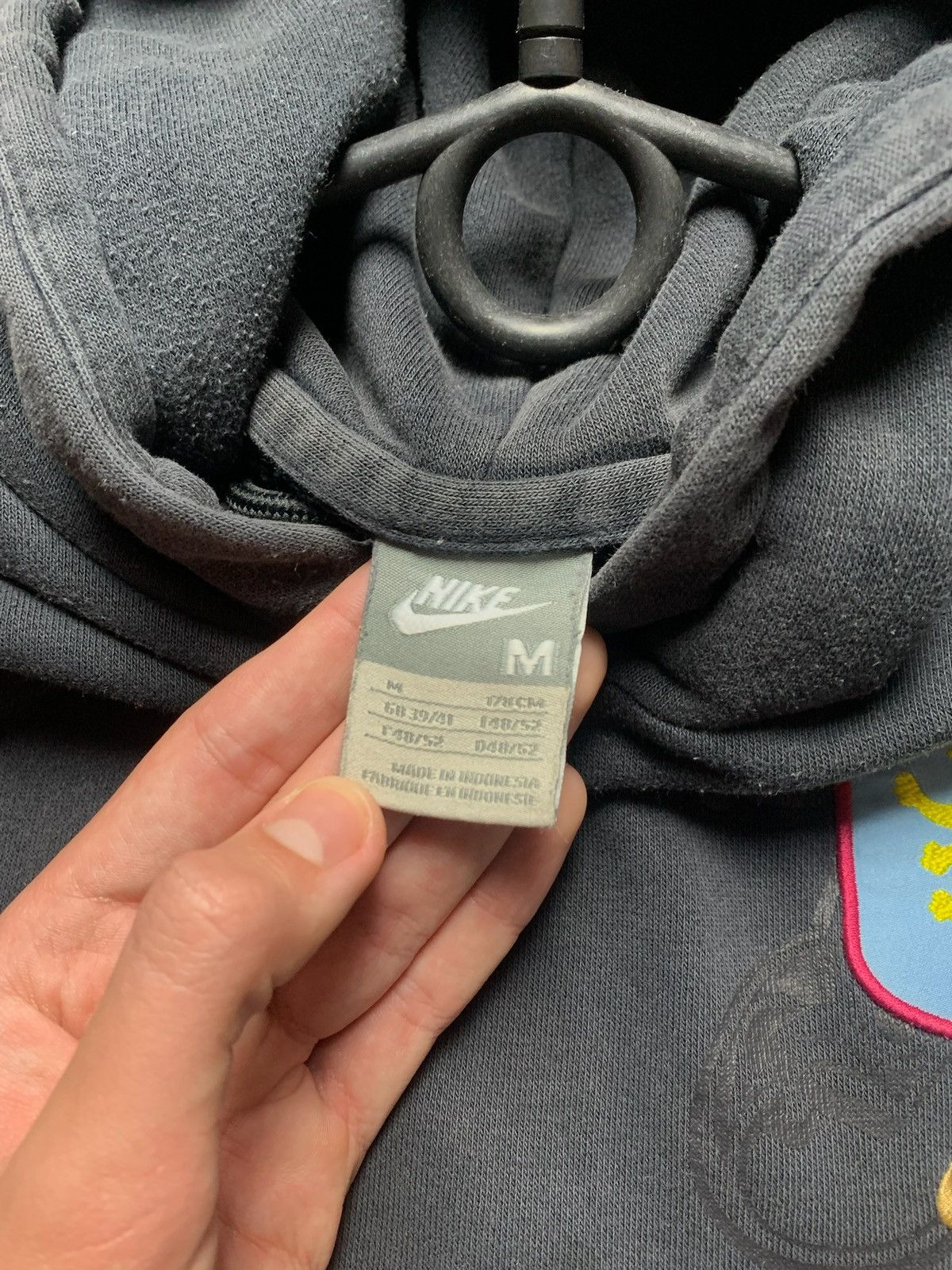 Nike × Vintage Vintage Nike Aston villa soccer hoodie size M distressed Size US M / EU 48-50 / 2 - 5 Thumbnail