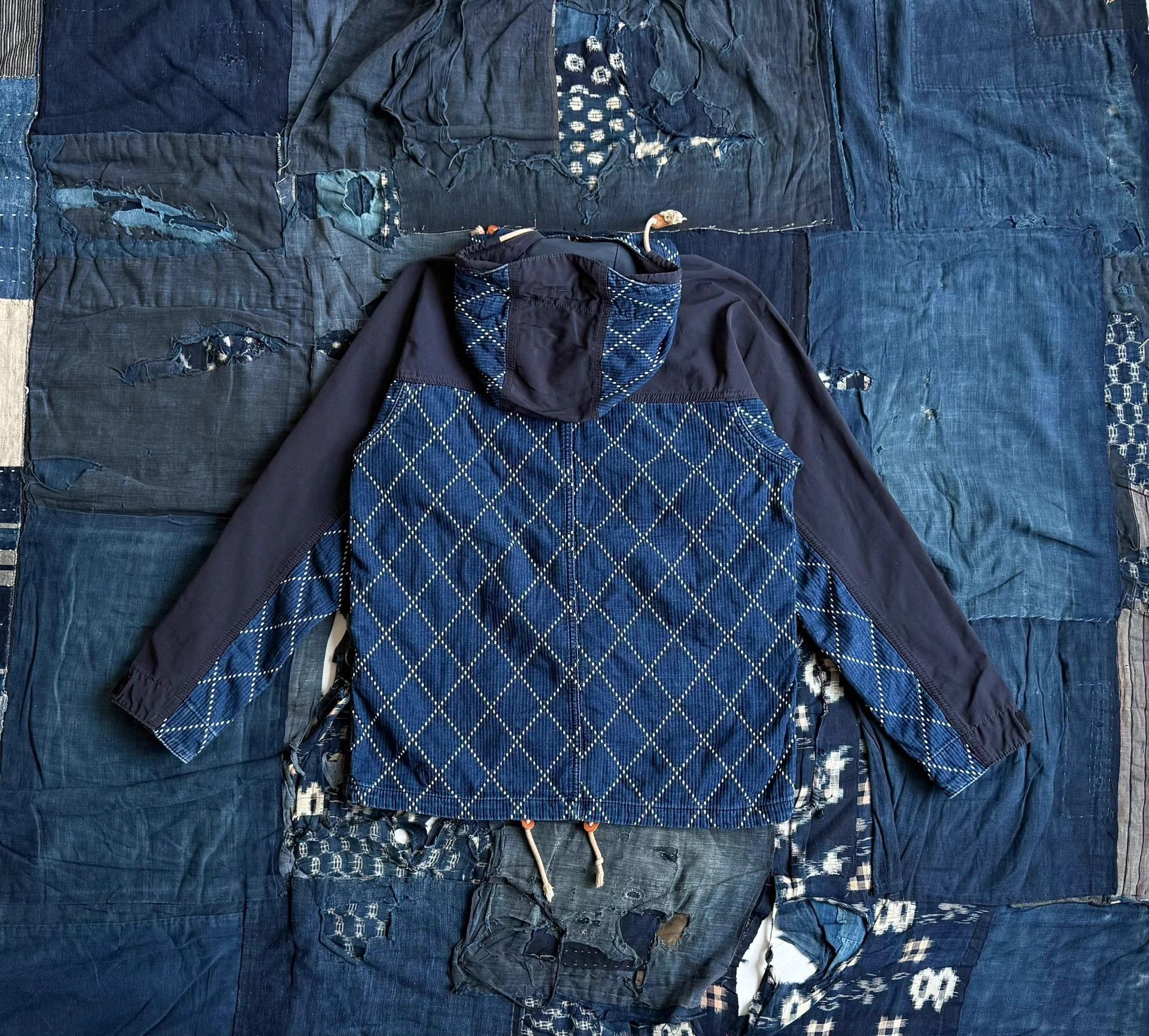 Studio D'Artisan Studio D'Artisan Indigo Sashiko Windbreaker Jacket 38 Size US XXS / EU 40 - 3 Thumbnail