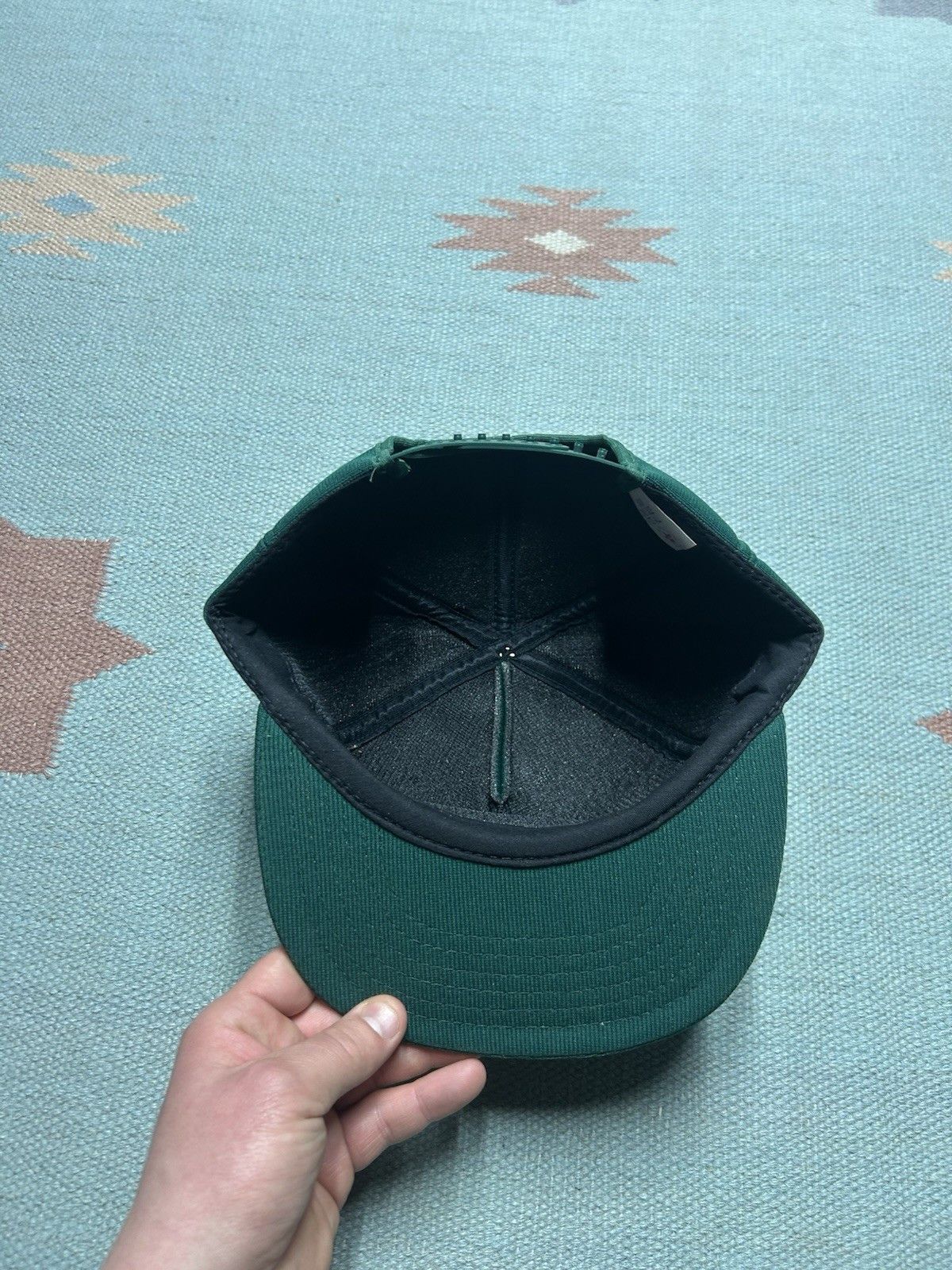 Vintage Vtg 80 snap hat Ittner bean & grain Michigan farm forest USA Size ONE SIZE - 5 Thumbnail