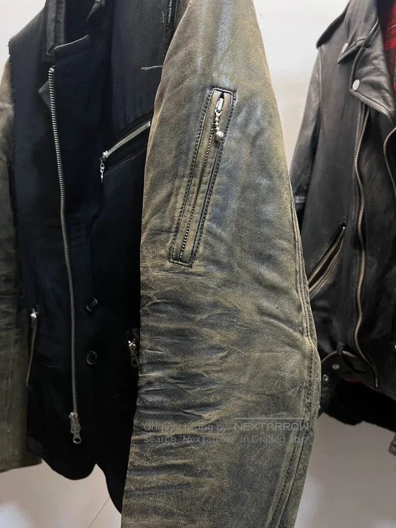 Undercover Undercover suit with patchwork leather sleeves. Size US L / EU 52-54 / 3 - 6 Thumbnail