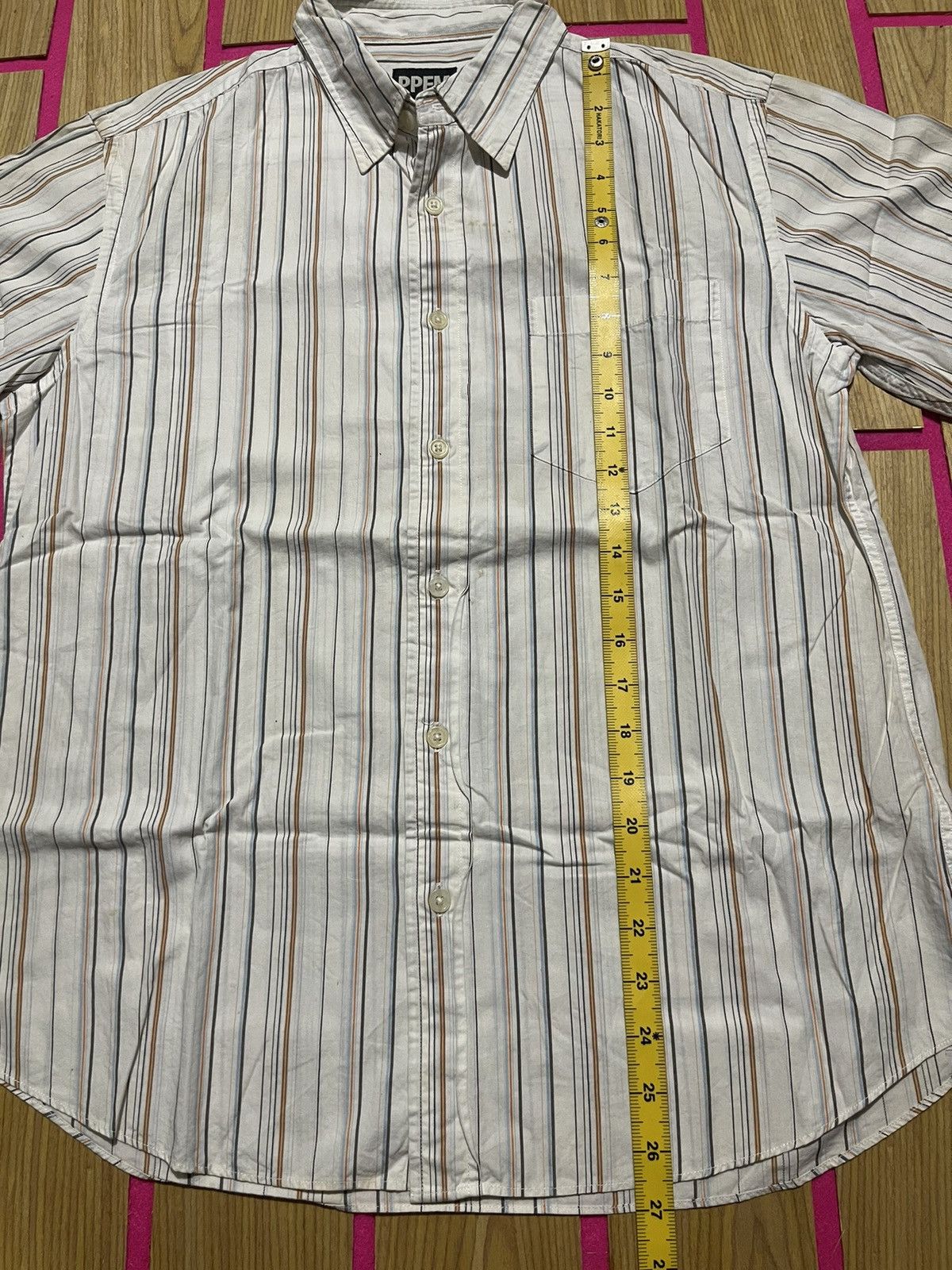 PPFM Y2K PPFM short sleeve shirt with striped motif Size US M / EU 48-50 / 2 - 9 Thumbnail