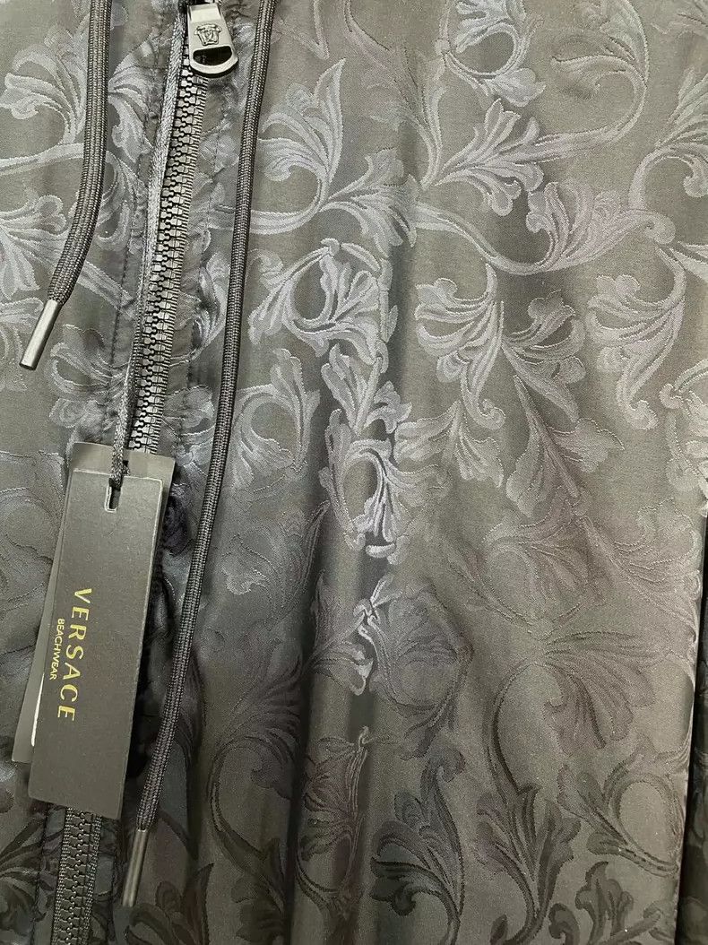 Versace Versace Baroque dark print men's hooded jacket jacket zip Size US XXL / EU 58 / 5 - 4 Thumbnail
