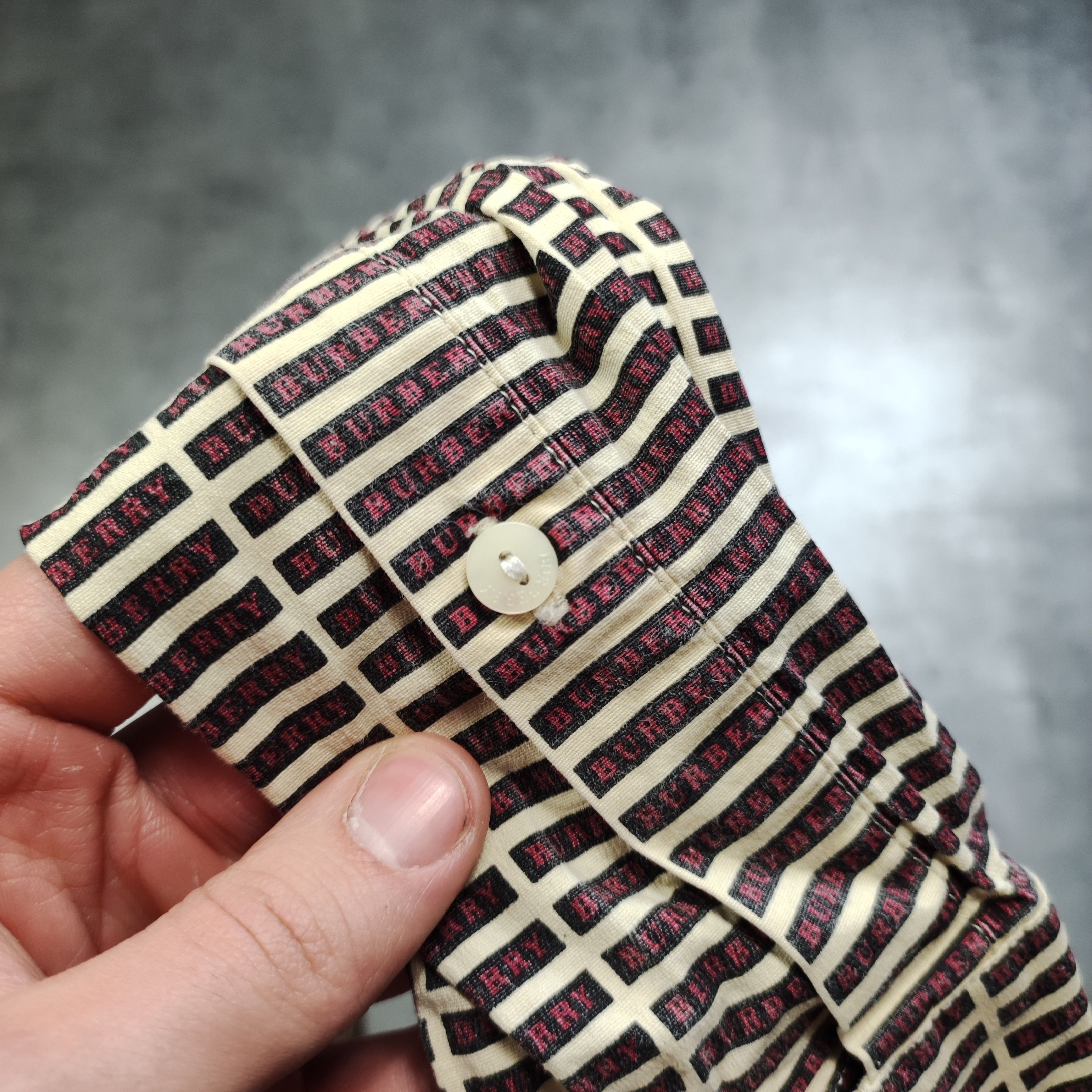 Burberry × Vintage RARE Checkered Nova Burberry London Skinny Logo Shirt Size M / US 6-8 / IT 42-44 - 6 Thumbnail