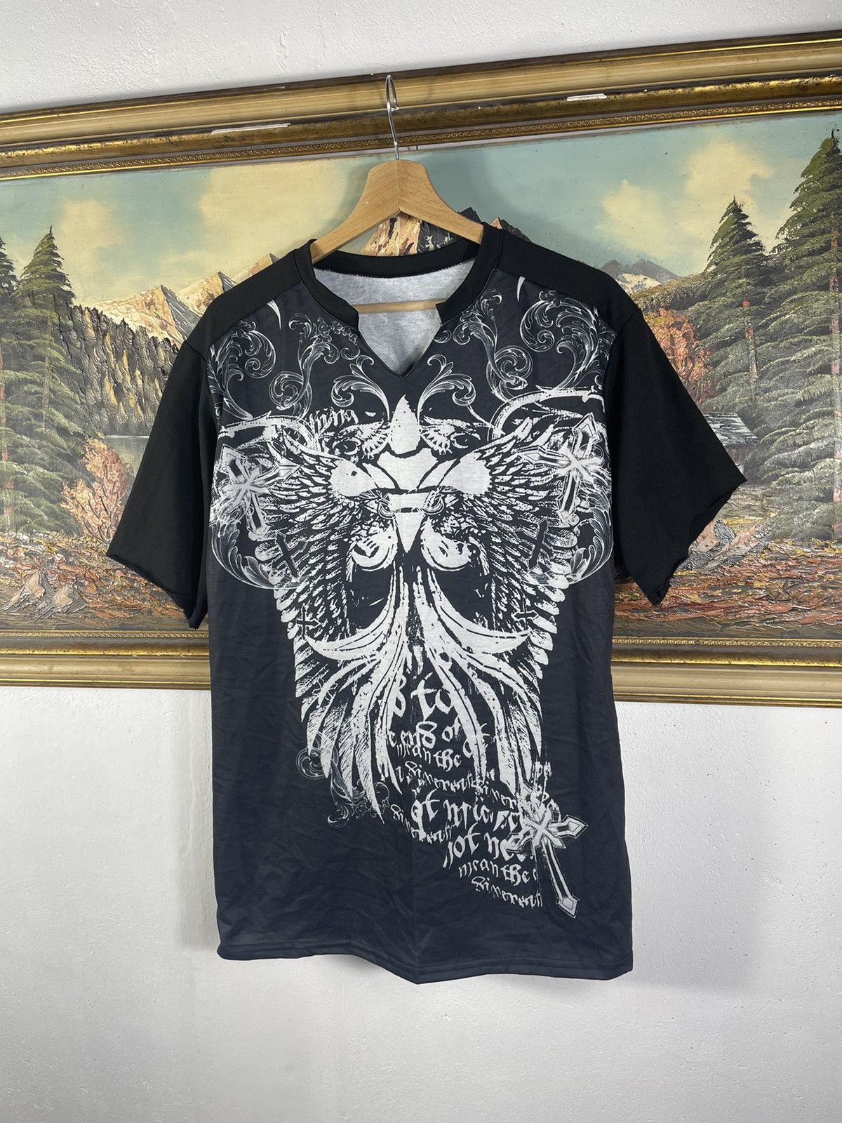 Affliction Black vintage retro y2k 00s tees t shirt big graphic print Size US S / EU 44-46 / 1 - 3 Thumbnail