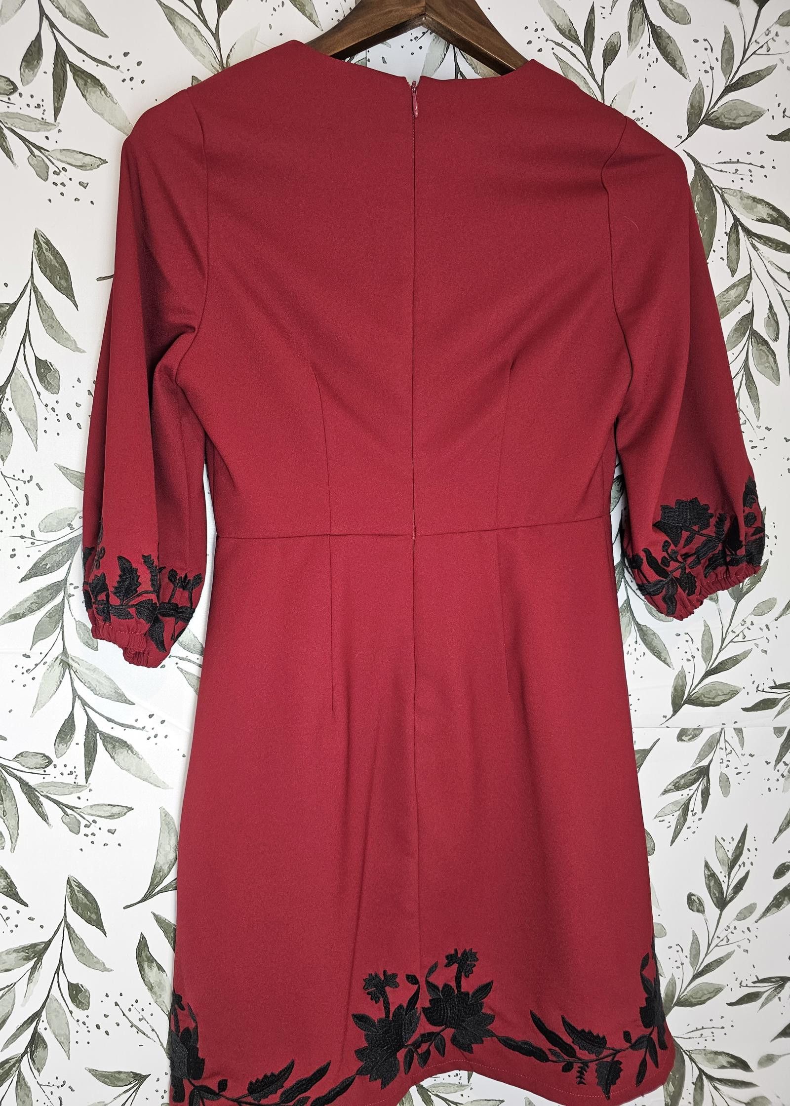 Other Foxiedox Anthropologie Dress Red Womens Size S Embroidered Size XS / US 0-2 / IT 36-38 - 4 Thumbnail