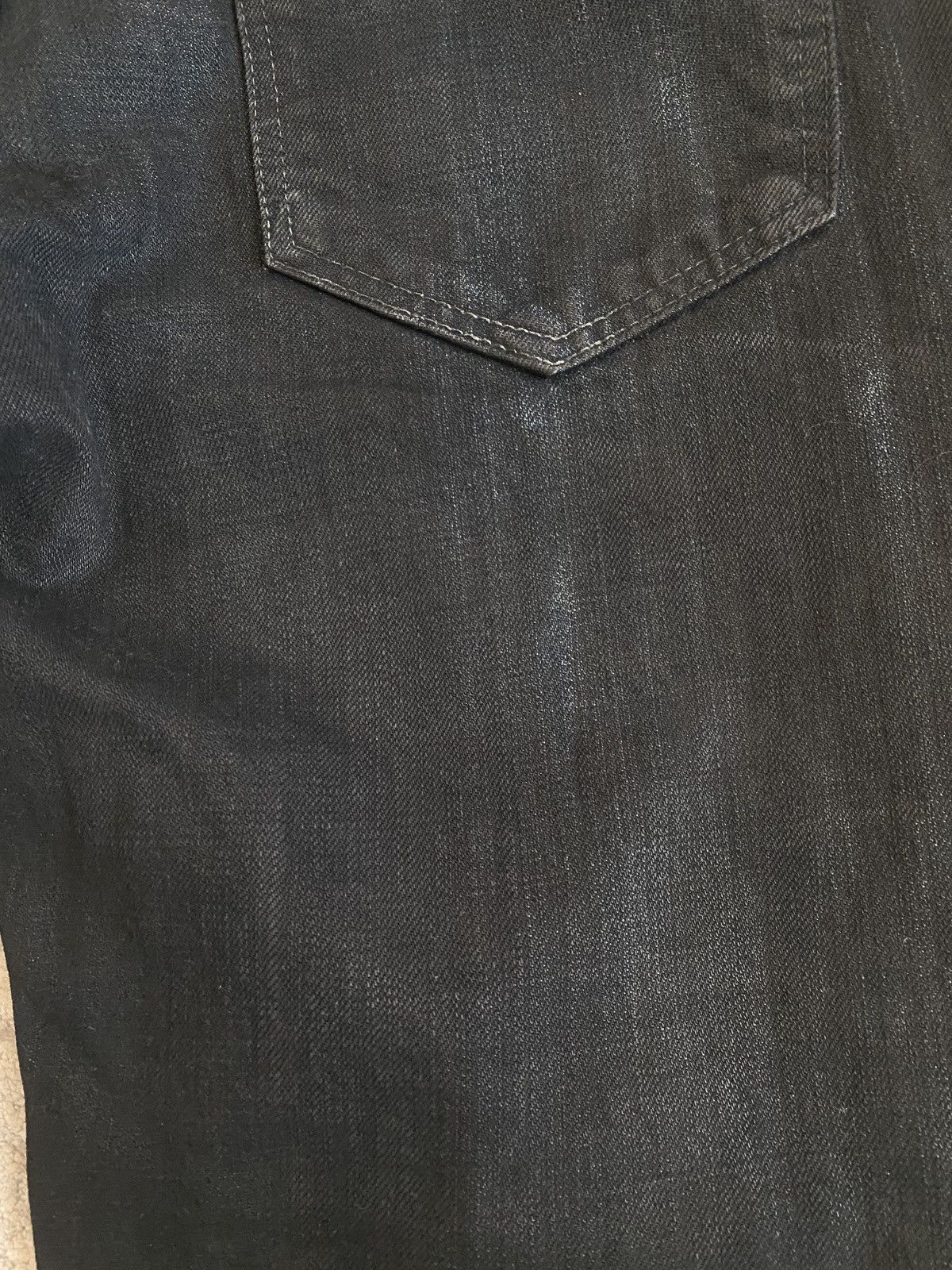 Japanese Brand Halb - Coated Black Straight Denim Size US 33 - 9 Thumbnail