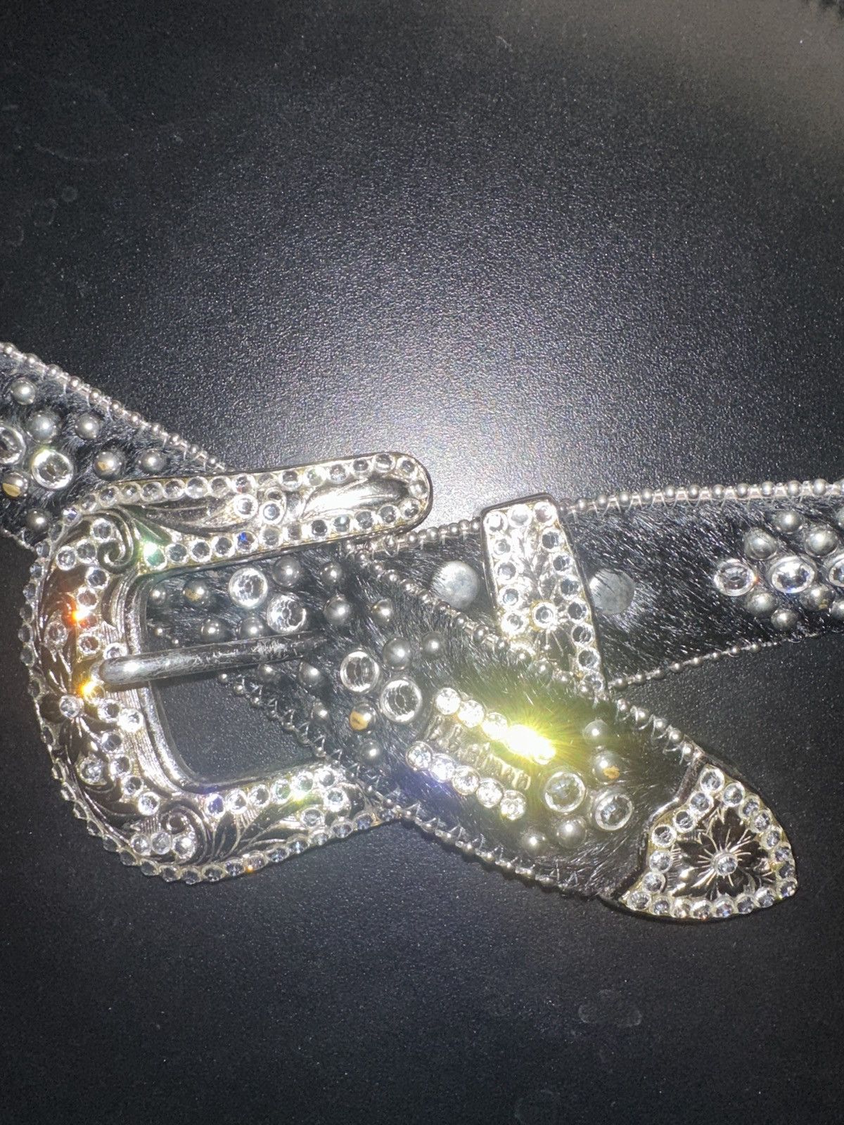 B.B. Simon B.B Simon Studded Rhinestone Belt Size 30 - 1 Thumbnail
