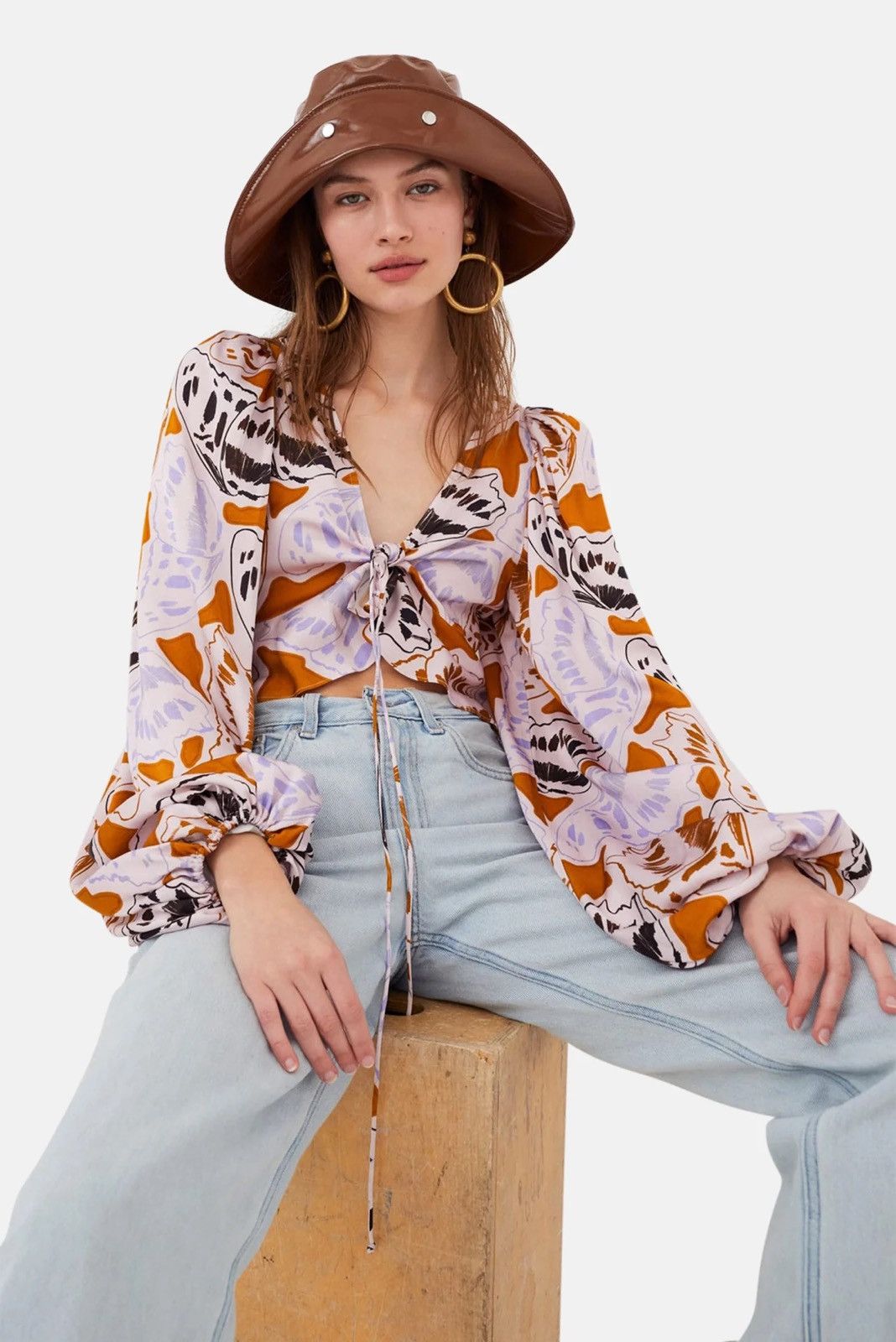 For Love & Lemons For Love & Lemons Esmeralda Crop Top size L Size L / US 10 / IT 46 - 1 Thumbnail