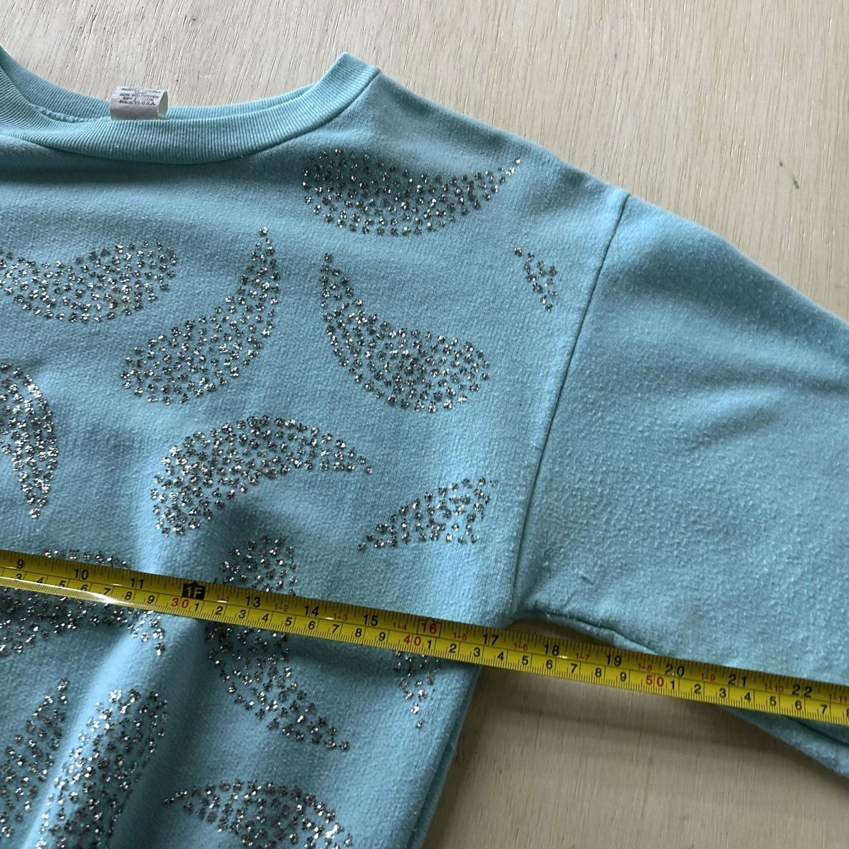 Vintage VINTAGE Sweatshirt Womens Medium Blue Crewneck Paisley Rhinestone Fleece Size M / US 6-8 / IT 42-44 - 7 Thumbnail