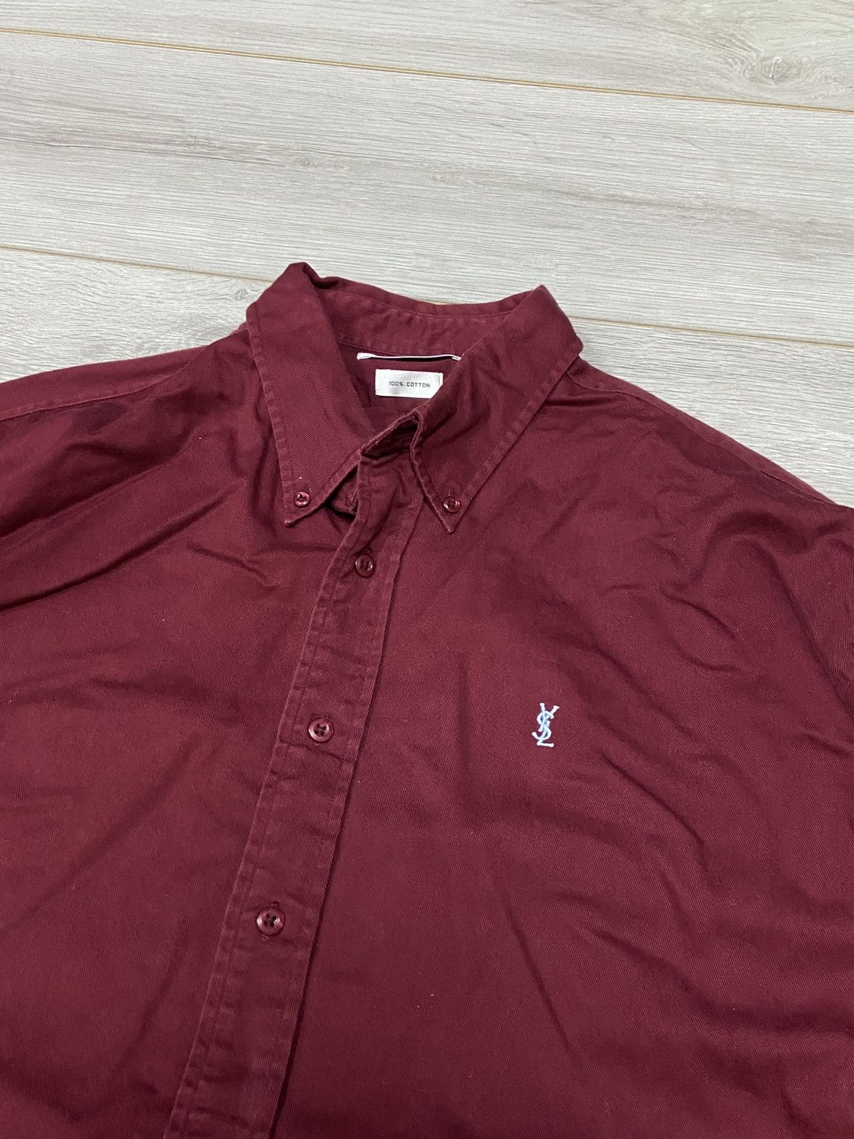 Yves Saint Laurent YSL Yves Saint Laurent overshot thick shirt buttons Size US XL / EU 56 / 4 - 3 Thumbnail