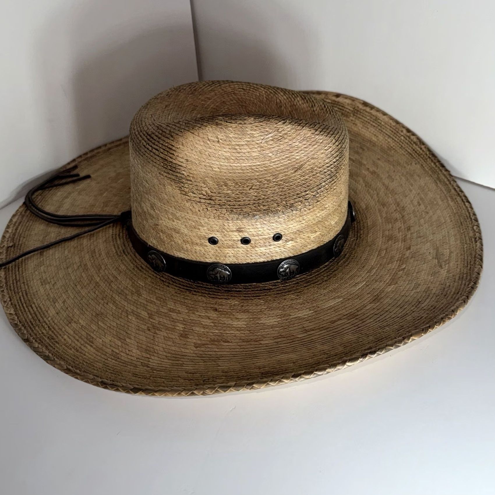Vintage Cavender's Ranch Collection Straw Cowboy Hat Size 7 NEW Cowboy Hat Men Brown Straw Lightweight Wide Brim western Cowboy 7 Mens Size ONE SIZE - 5 Thumbnail