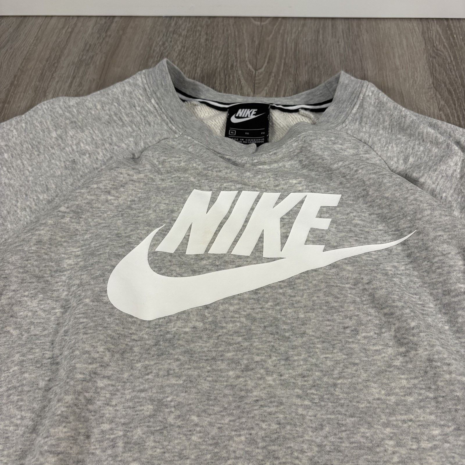 Nike Nike Men's Sweatshirt Crewneck Raglan Heather Gray XL Size US XL / EU 56 / 4 - 4 Thumbnail