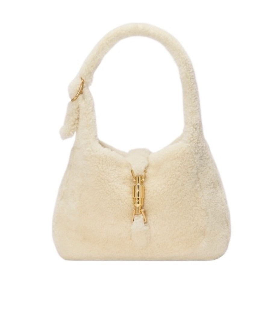 Gucci Small Shearling Jackie 1961 Hobo White Size ONE SIZE - 15 Thumbnail