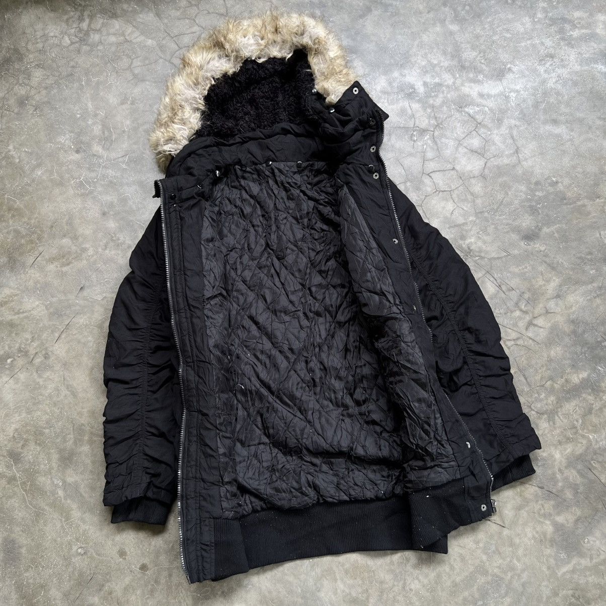 14th Addiction 2000s Dominion 14th Style Fur Hoodie Cargo Jacket Black Size US M / EU 48-50 / 2 - 2 Thumbnail