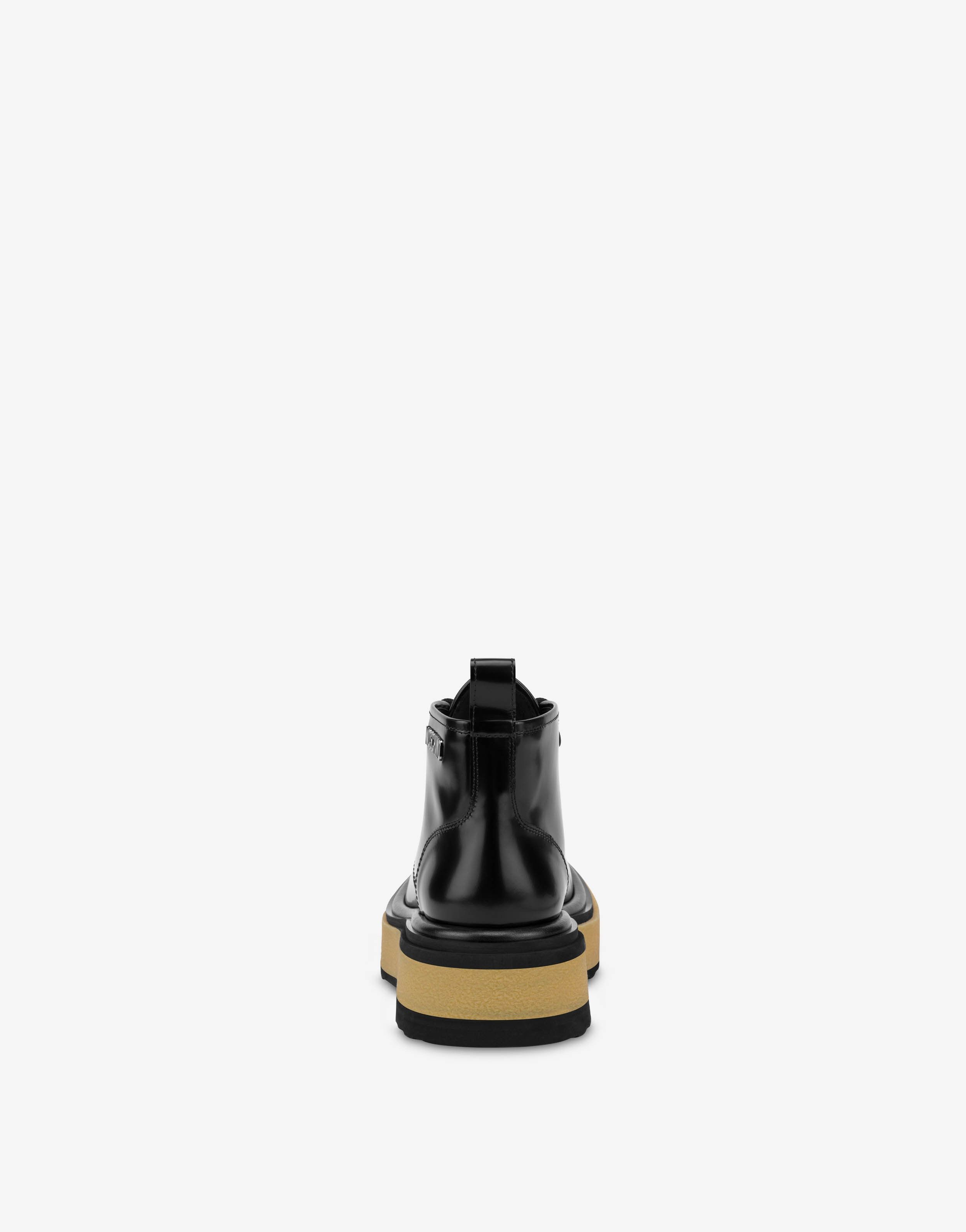 Moschino o1y0225 Logo Ankle Boots in Black Size US 7 / EU 40 - 3 Thumbnail