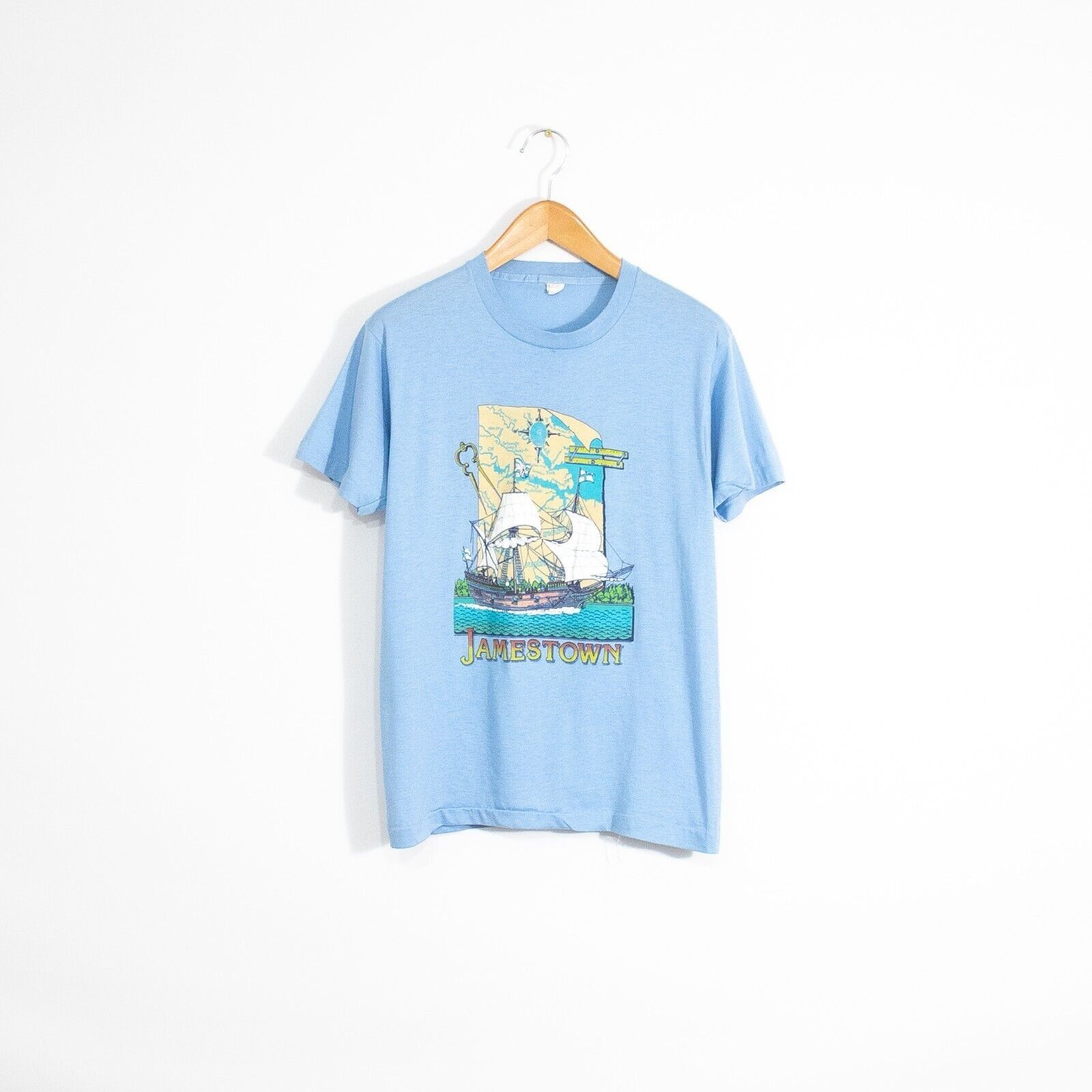 Vintage Vintage 80s Jamestown T Shirt Large - Sailing Single Stitch Size US L / EU 52-54 / 3 - 1 Thumbnail