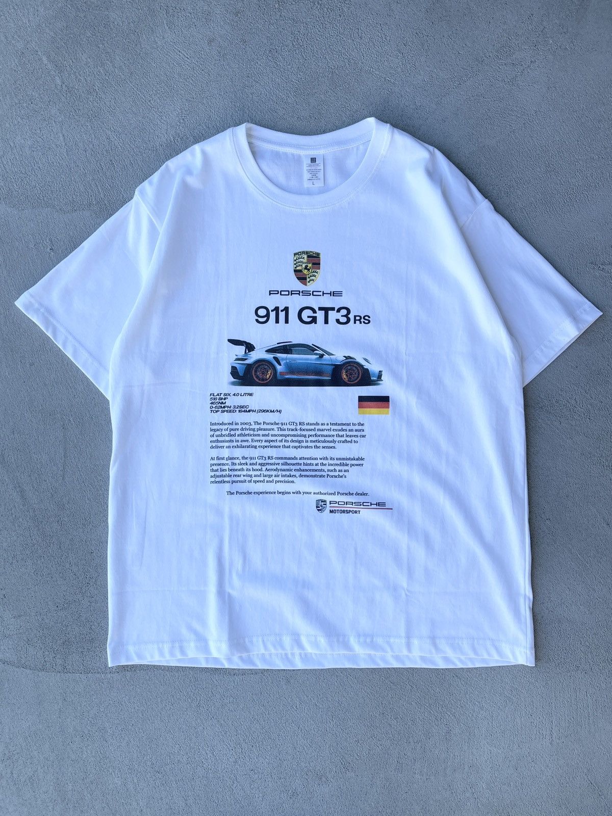 Other 2010s Porsche 911 GT3RS Info Tee (L) Size US L / EU 52-54 / 3 - 3 Thumbnail
