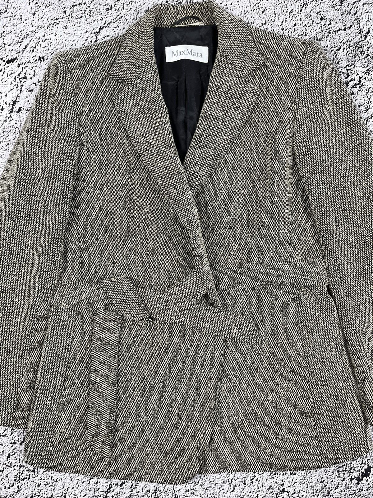 Max Mara Vintage Max Mara virgin wool jacket belt blazer old money Size S / US 4 / IT 40 - 6 Thumbnail