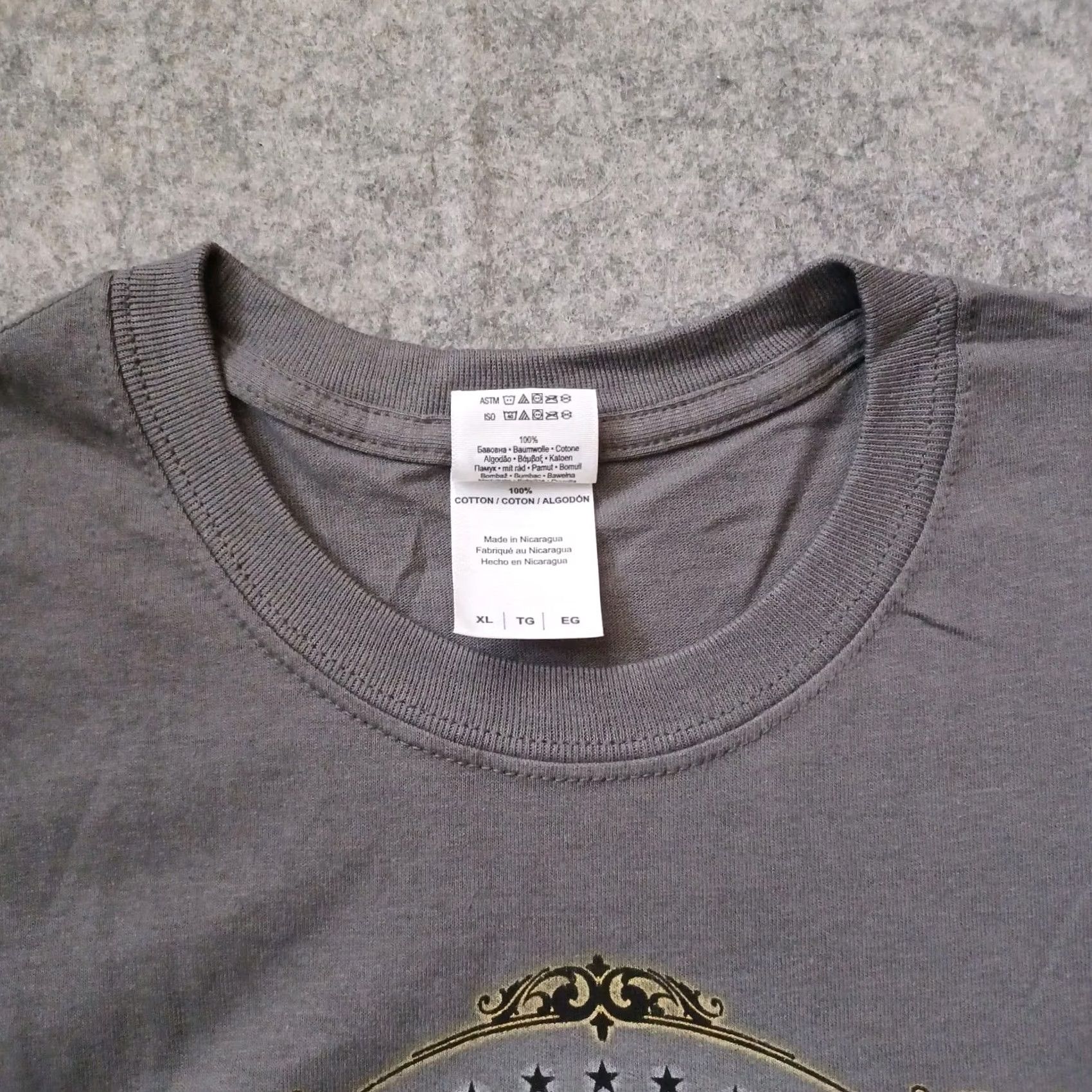 Gildan Reno Motorcycle Rally Mens Shirt XL Gray Two Side Graphic Eagle Flag Logo 2014 Size US XL / EU 56 / 4 - 6 Thumbnail