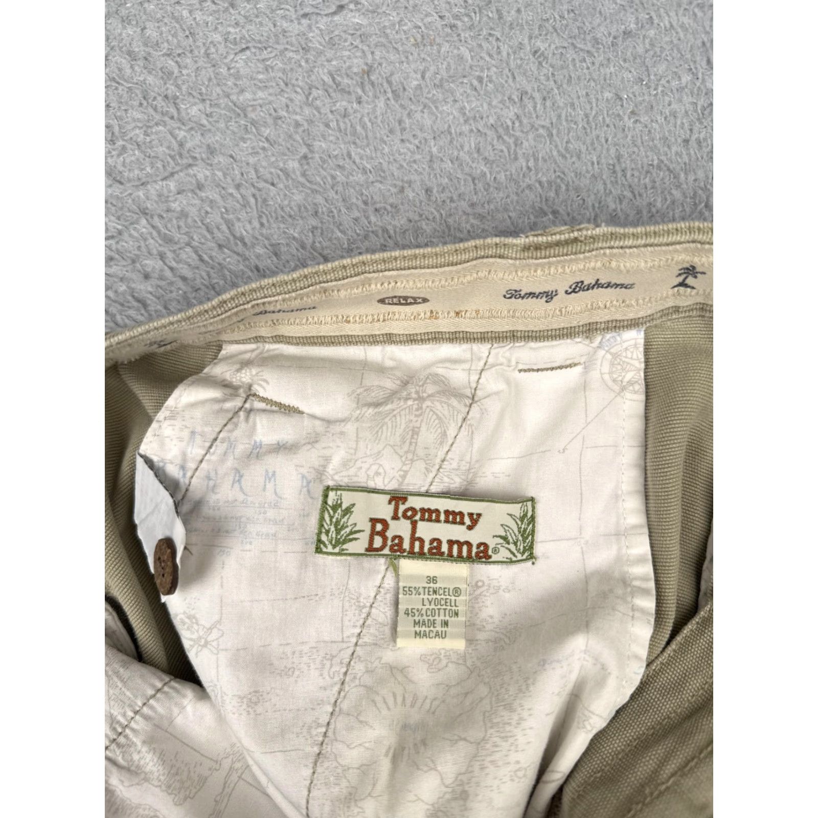 Tommy Bahama Tommy Bahama Shorts Mens 36 Khaki Tencel Cotton Cargo Relax Fit Casual Beach Size US 36 / EU 52 - 7 Thumbnail