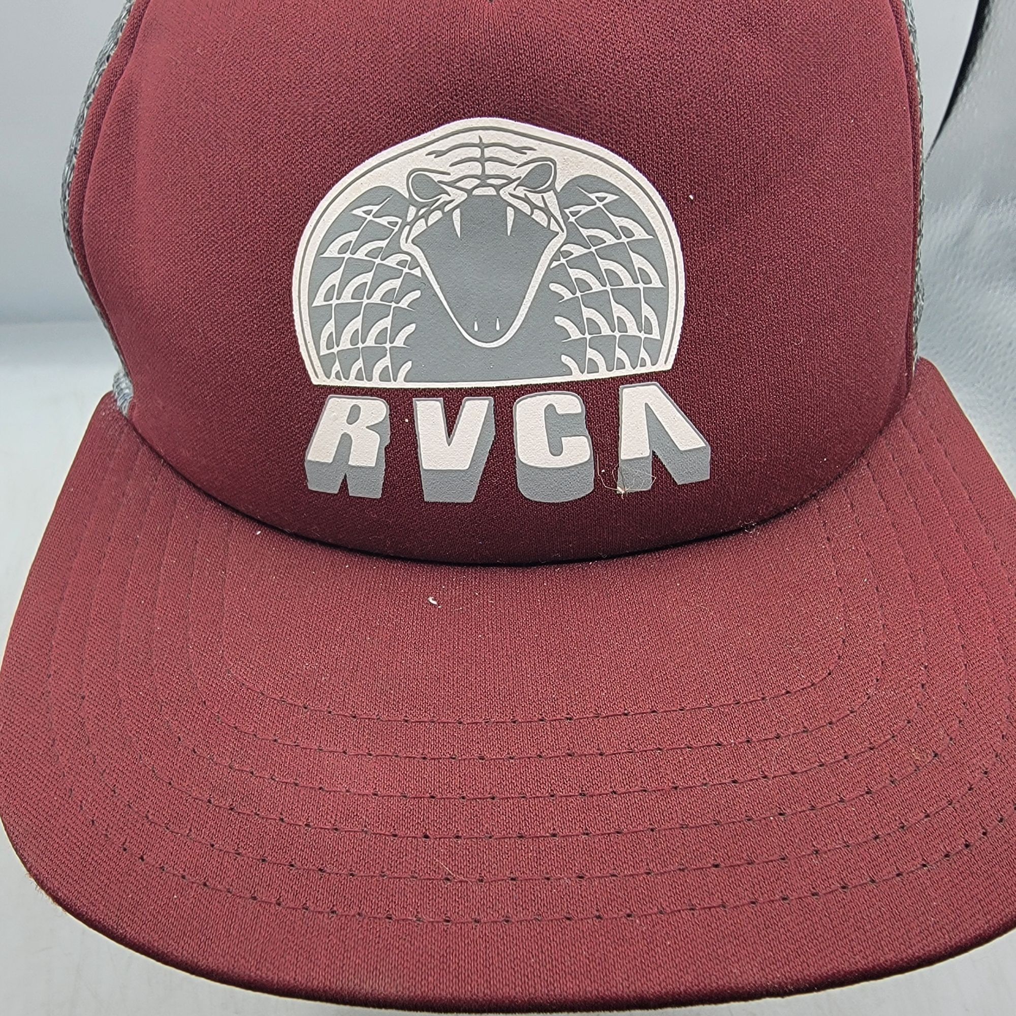 RVCA RVCA King Cobra Adults Red Trucker Hat Casual Outdoors Light Size ONE SIZE - 9 Thumbnail