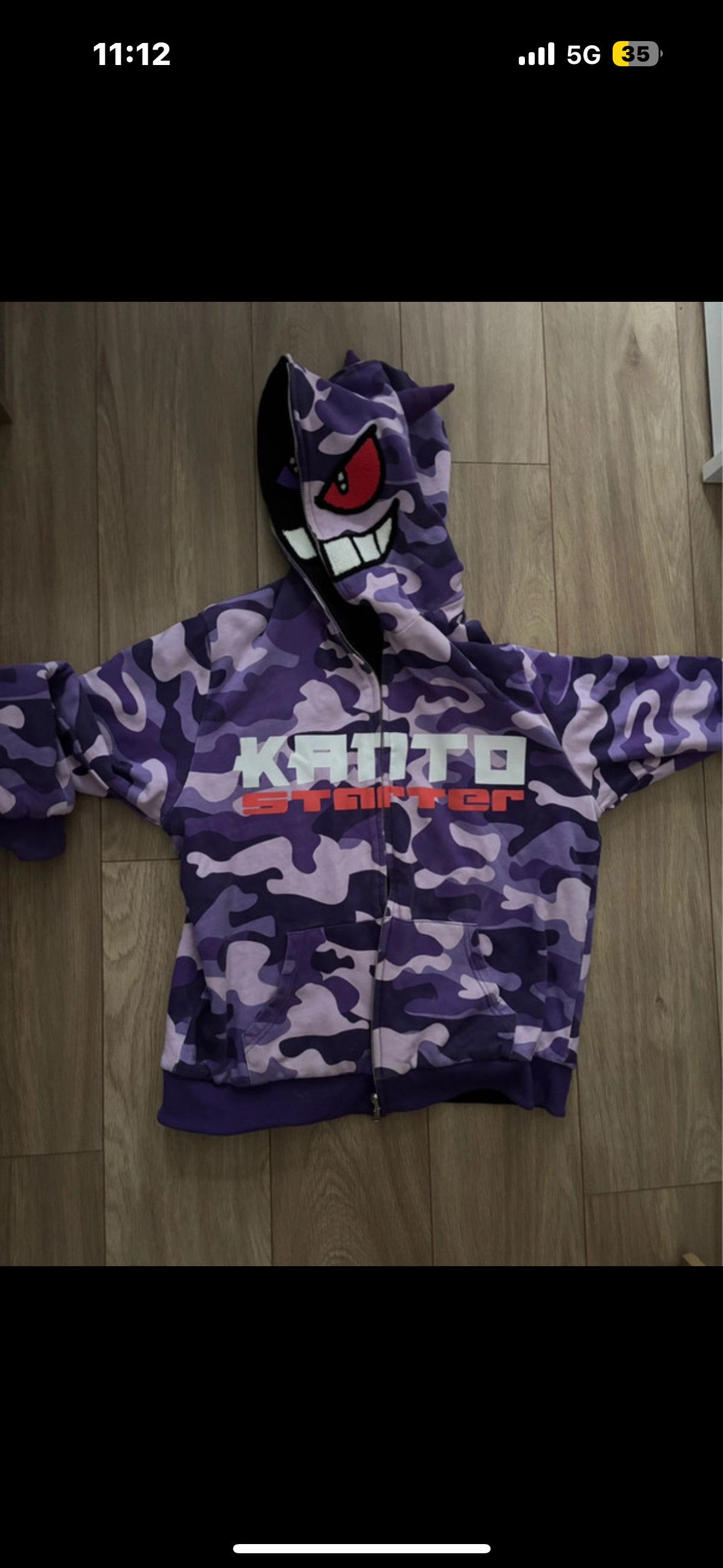 Kanto Starter Kanto Starter Gengar Hoodie Reversible Purple Camo/Black Size US M / EU 48-50 / 2 - 2 Thumbnail