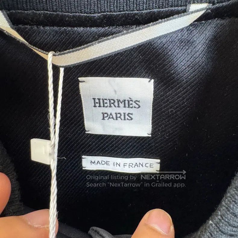 Hermes Hermes Black and White Silk Knit Zipper Jacket Size XS / US 0-2 / IT 36-38 - 3 Thumbnail