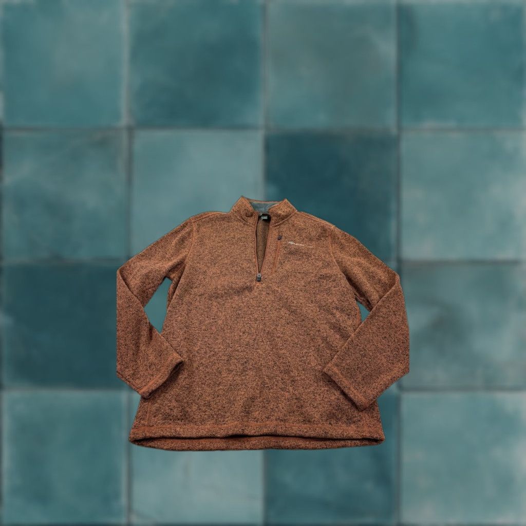 Eddie Bauer Eddie Bauer Sweater Mens Large Brown Fleece 1/4 Zip Mock Neck Pullover Outdoor Size US L / EU 52-54 / 3 - 1 Thumbnail