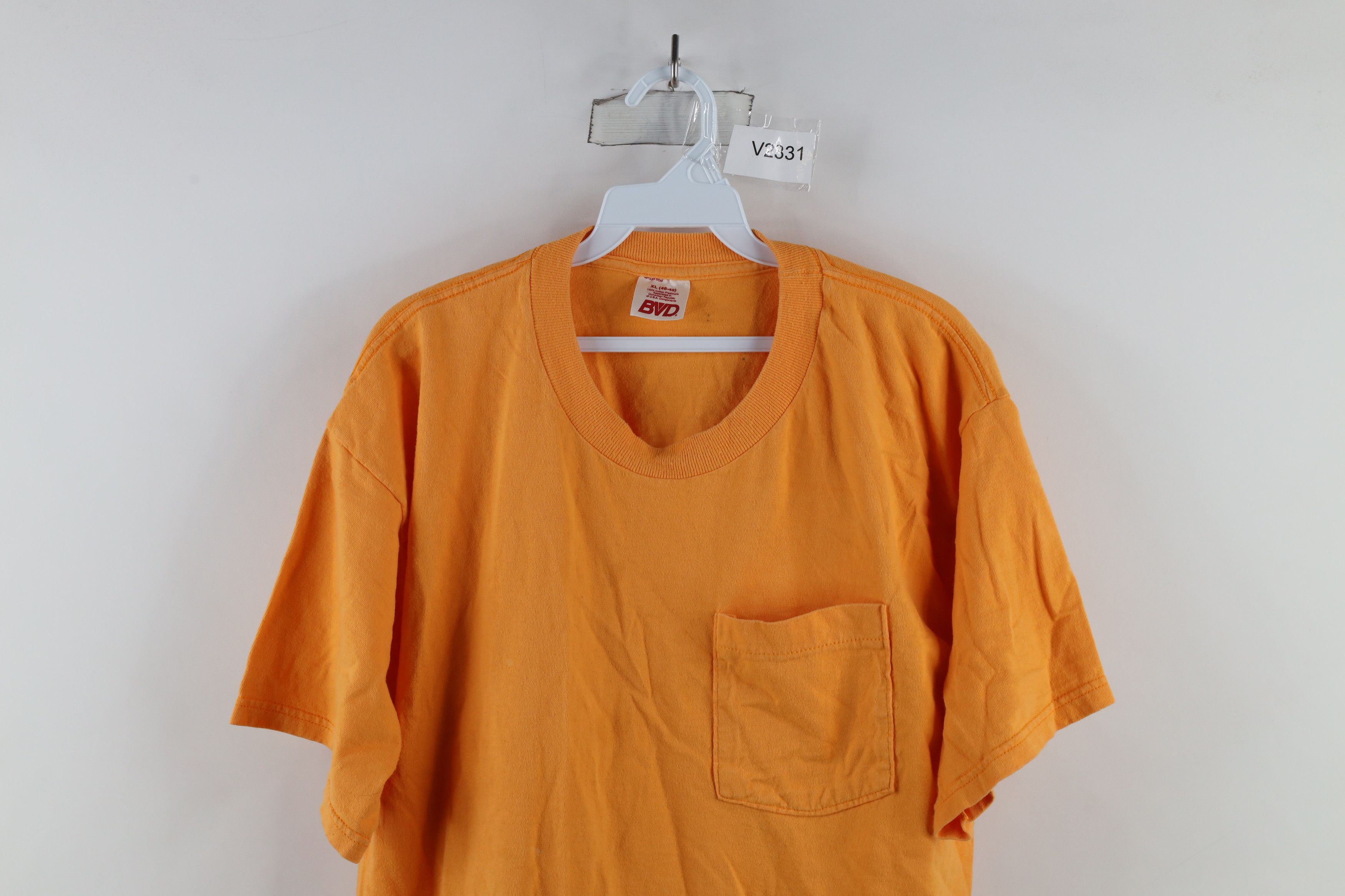 Vintage Vintage 90s Streetwear Short Sleeve T-Shirt Orange Cotton Size US XL / EU 56 / 4 - 2 Thumbnail