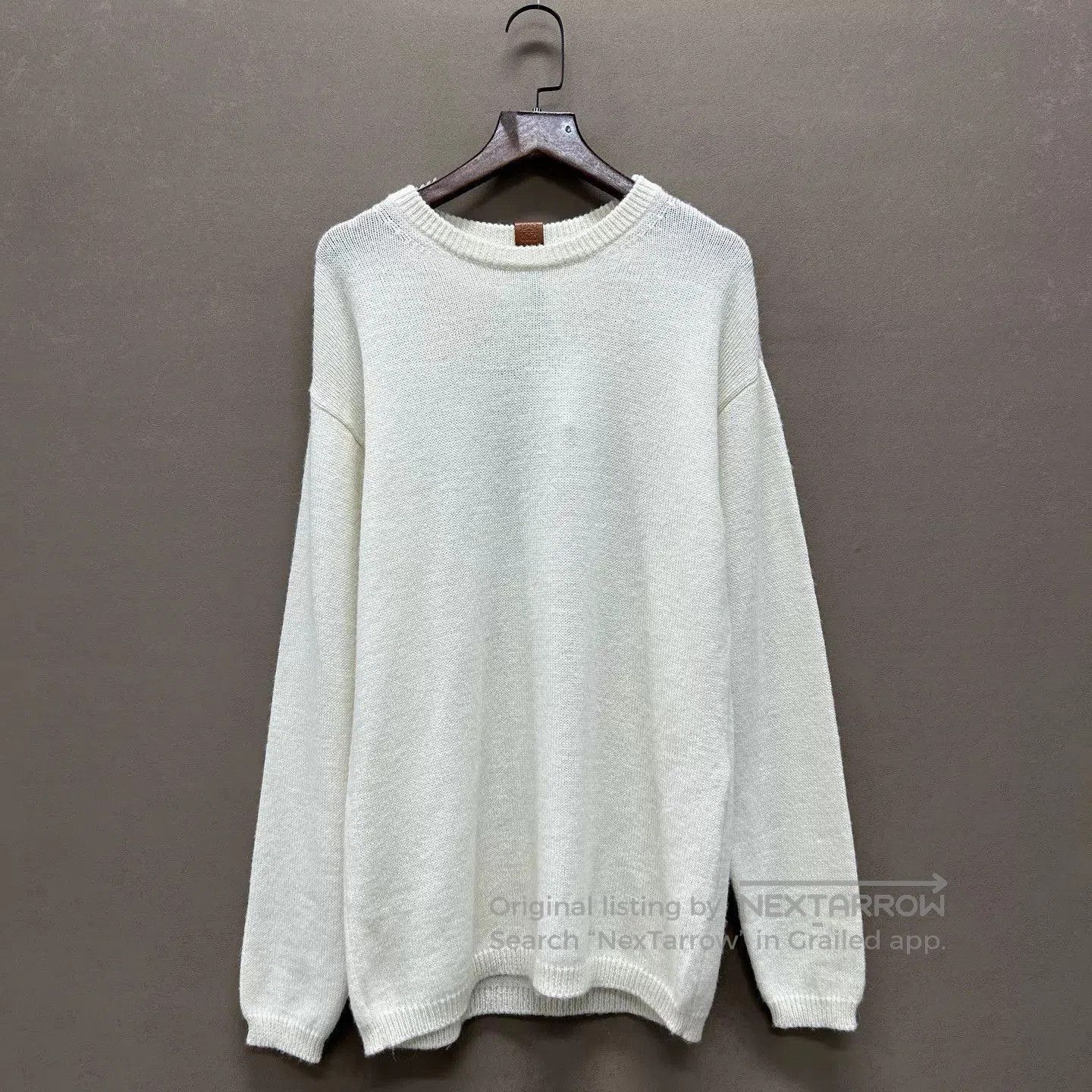 Loewe White Oversized Long Sleeve Knit Sweater. Size US XS / EU 42 / 0 - 1 Thumbnail