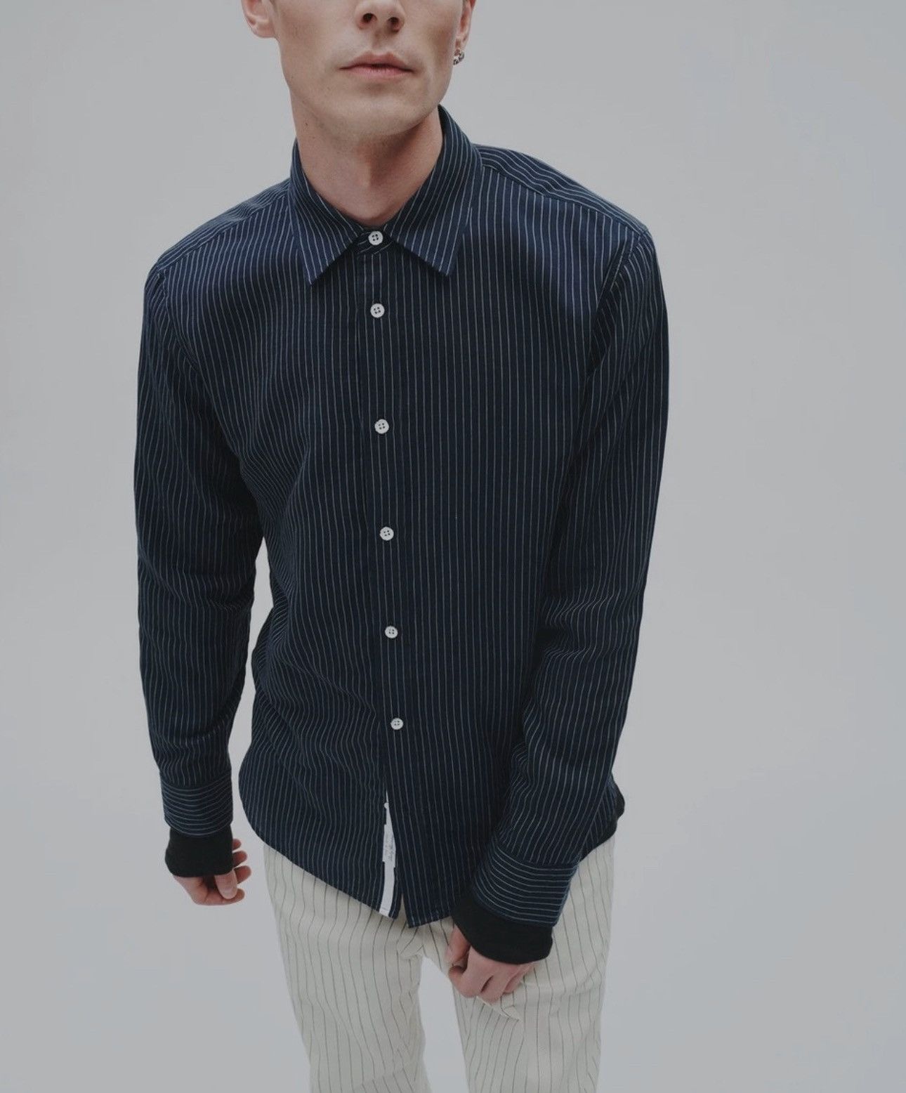 Rag & Bone Rag & Bine double knitted stripe shirt $225 retuao Size US M / EU 48-50 / 2 - 1 Thumbnail