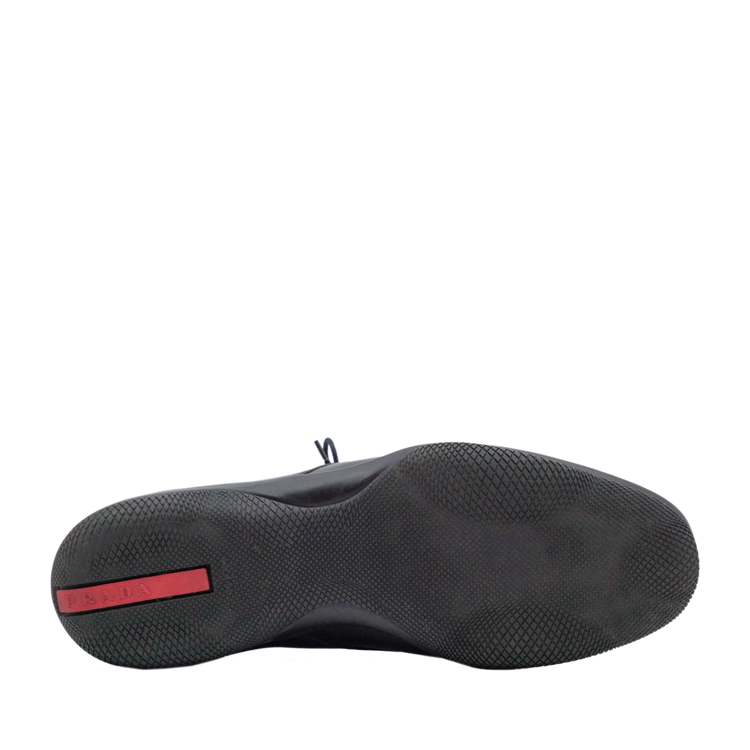 Prada Vintage Prada Men's Black Smooth Leather Derby Formal Shoes Size US 7 / EU 40 - 6 Thumbnail