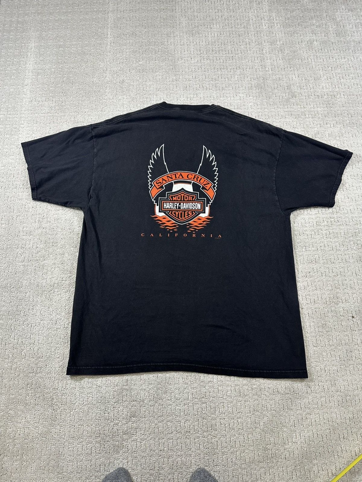 Harley Davidson Vintage Harley Davidson Barbwire Flames T-shirt Size US XXL / EU 58 / 5 - 3 Thumbnail