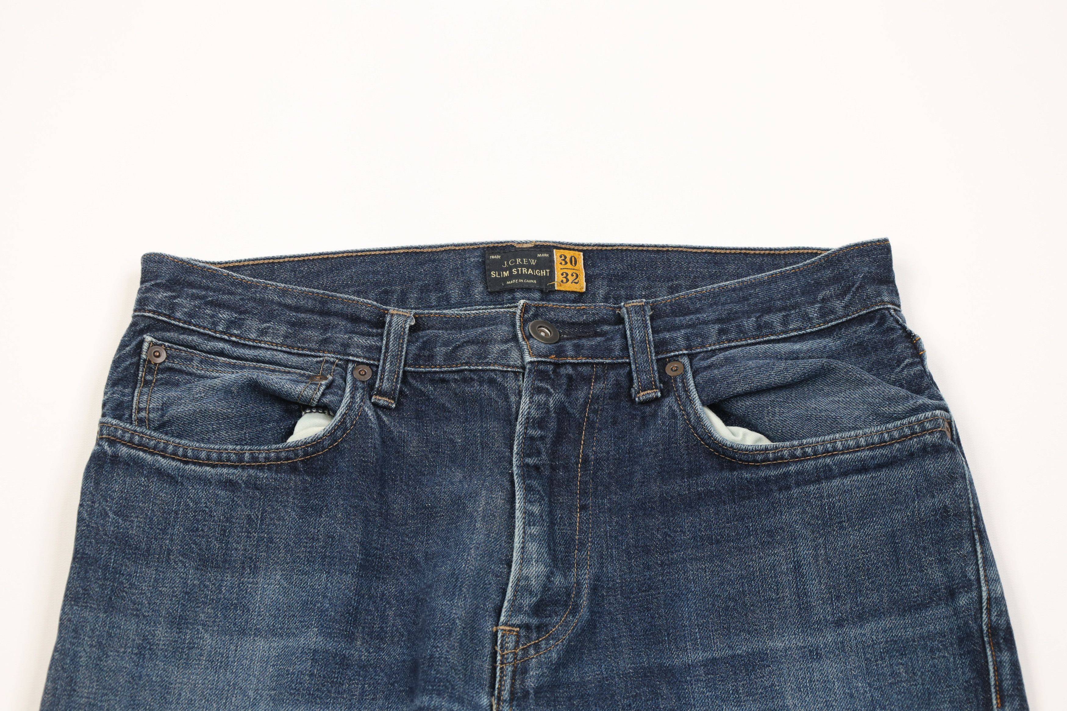 J.Crew Vintage Y2K J Crew Slim Straight Leg Denim Jeans Blue Cotton Size US 30 / EU 46 - 2 Thumbnail