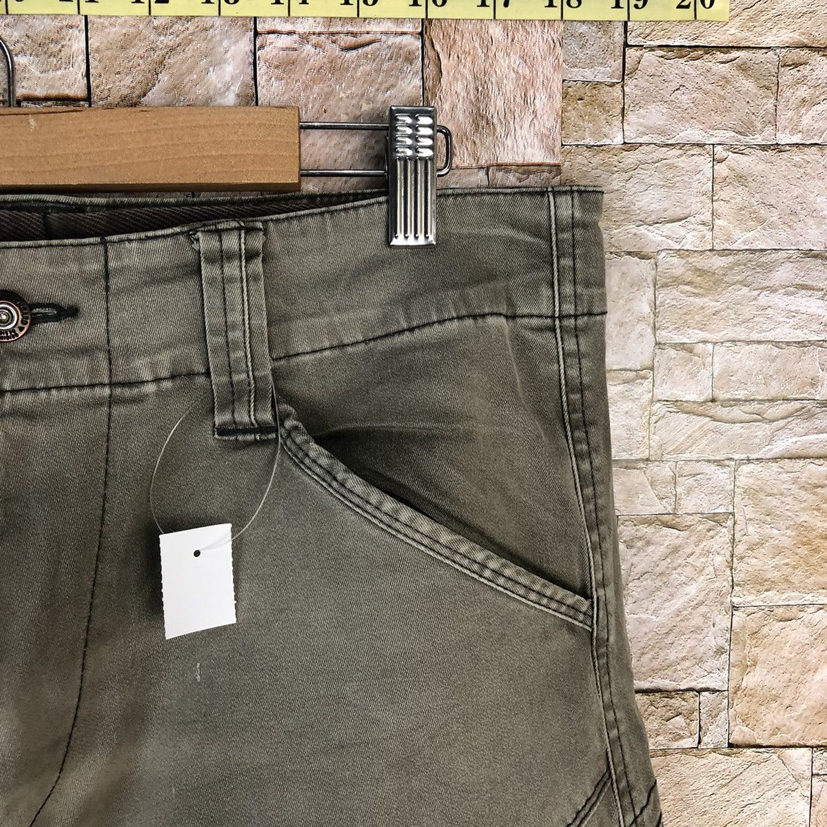 Faded Glory × Japanese Brand Genba Grey faded tactical Cargo Multipocket Pants #A1148 Size US 32 / EU 48 - 8 Thumbnail