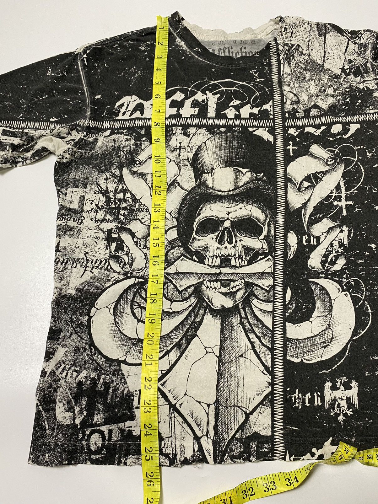 Affliction × Japanese Brand × Vintage affliction allover skull gothic punk style Size US L / EU 52-54 / 3 - 9 Thumbnail