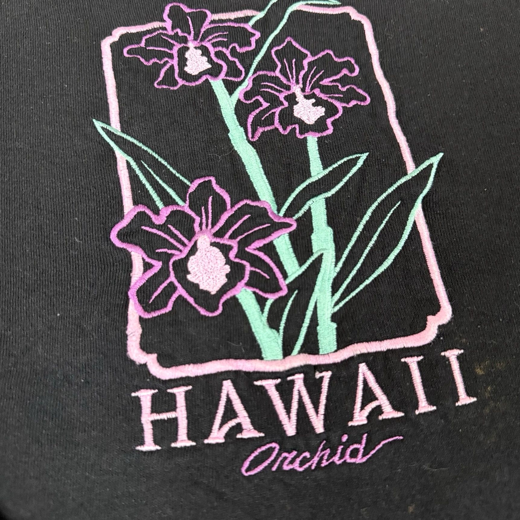 Vintage VINTAGE Crazy Shirts Hawaii Sweatshirt Mens L Black Embroidered Distressed Faded Orchid 80s 90s USA Beach Pullover Crew Neck Shirt Men L Black Size US L / EU 52-54 / 3 - 3 Thumbnail