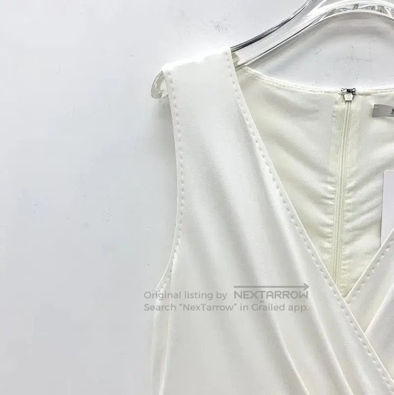 Max Mara MaxMara White Viscose Sleeveless Dress . Size XXS / US 00 / IT 34 - 3 Thumbnail