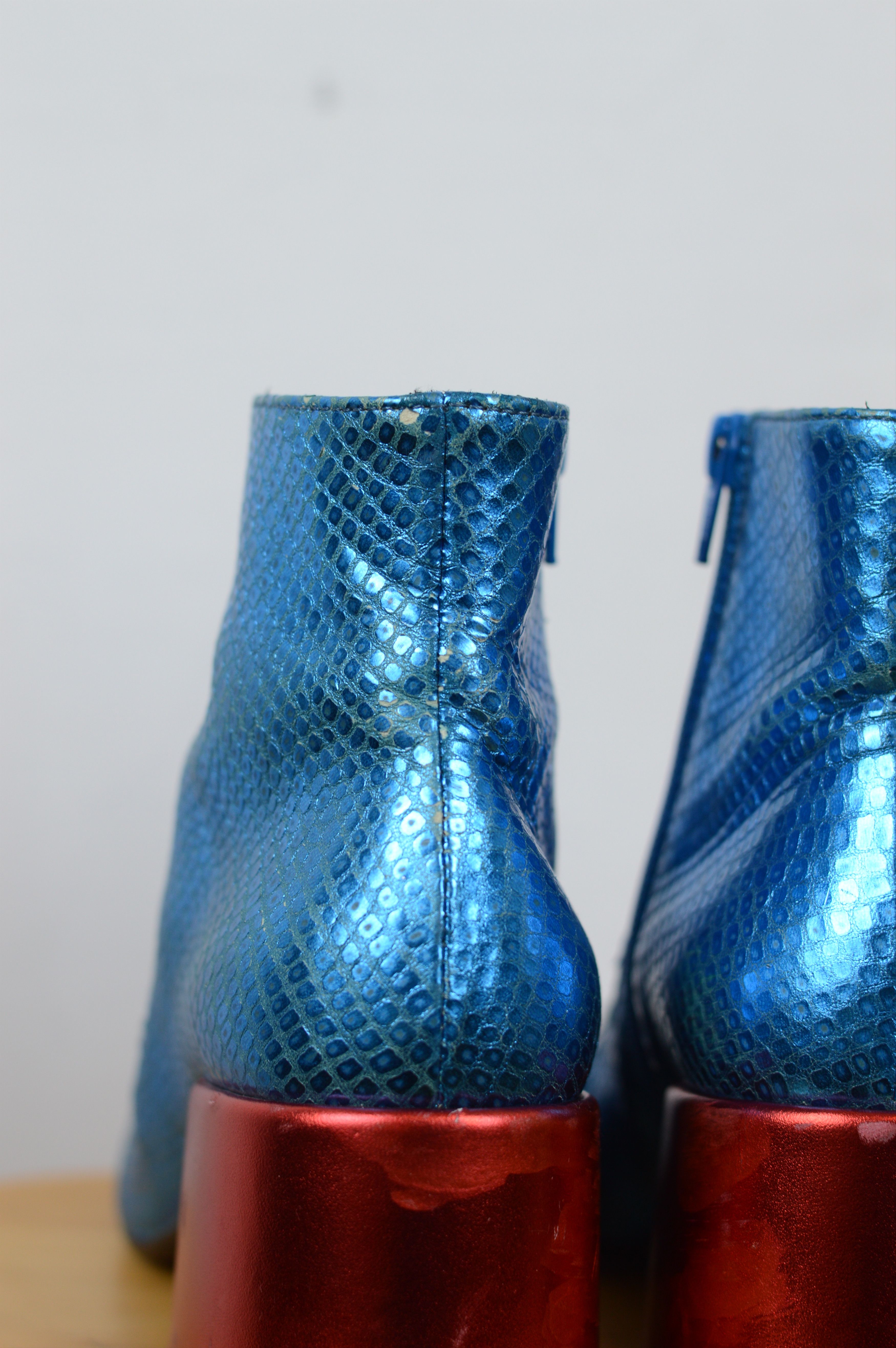 Maison Margiela MM6 Maison Martin Margiela Snakeskin Leather Ankle Boots Size US 5.5 / IT 35.5 - 13 Thumbnail