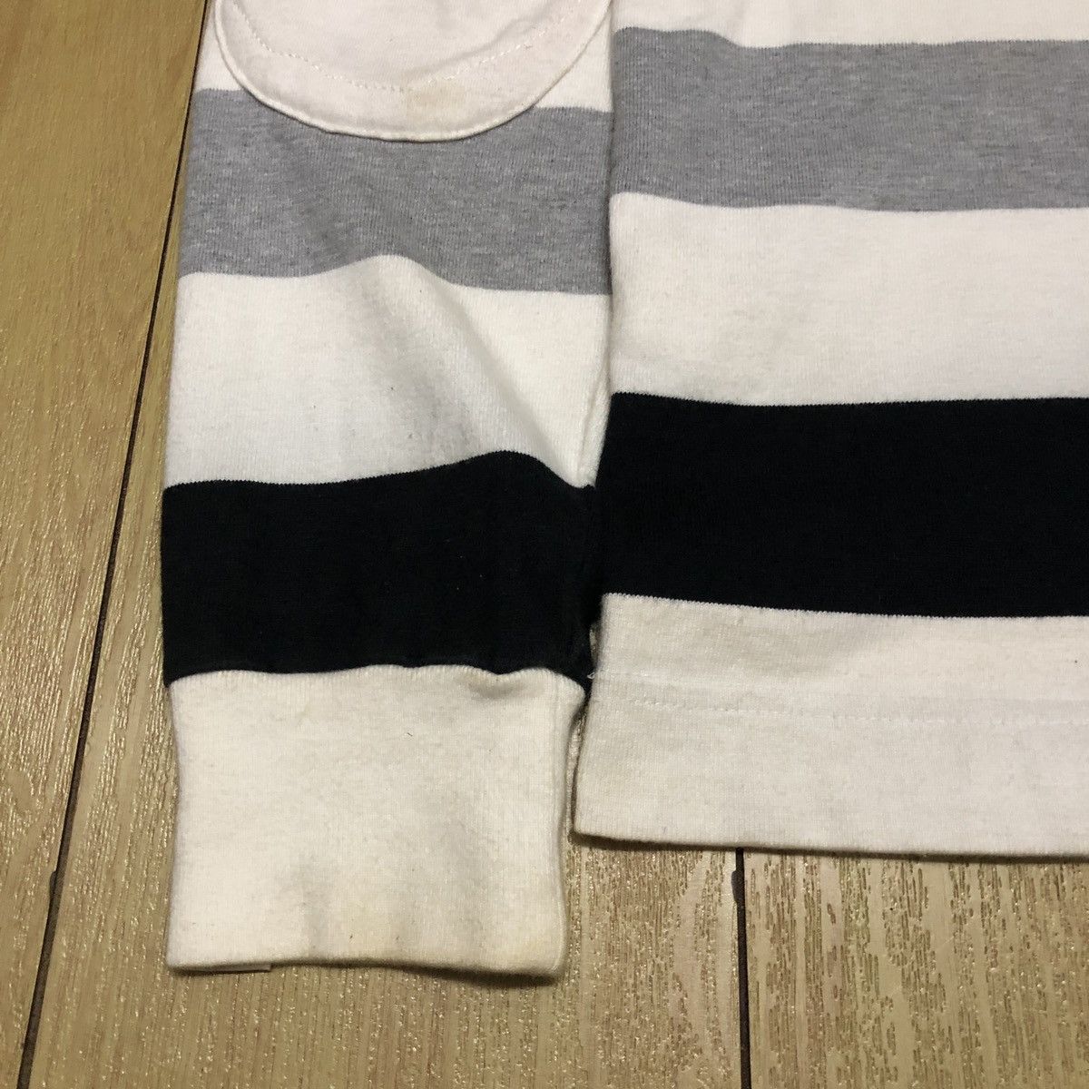 Bape A Bathing Ape Bape Crest Striped Polo Rugby Longsleeve Size US M / EU 48-50 / 2 - 11 Thumbnail