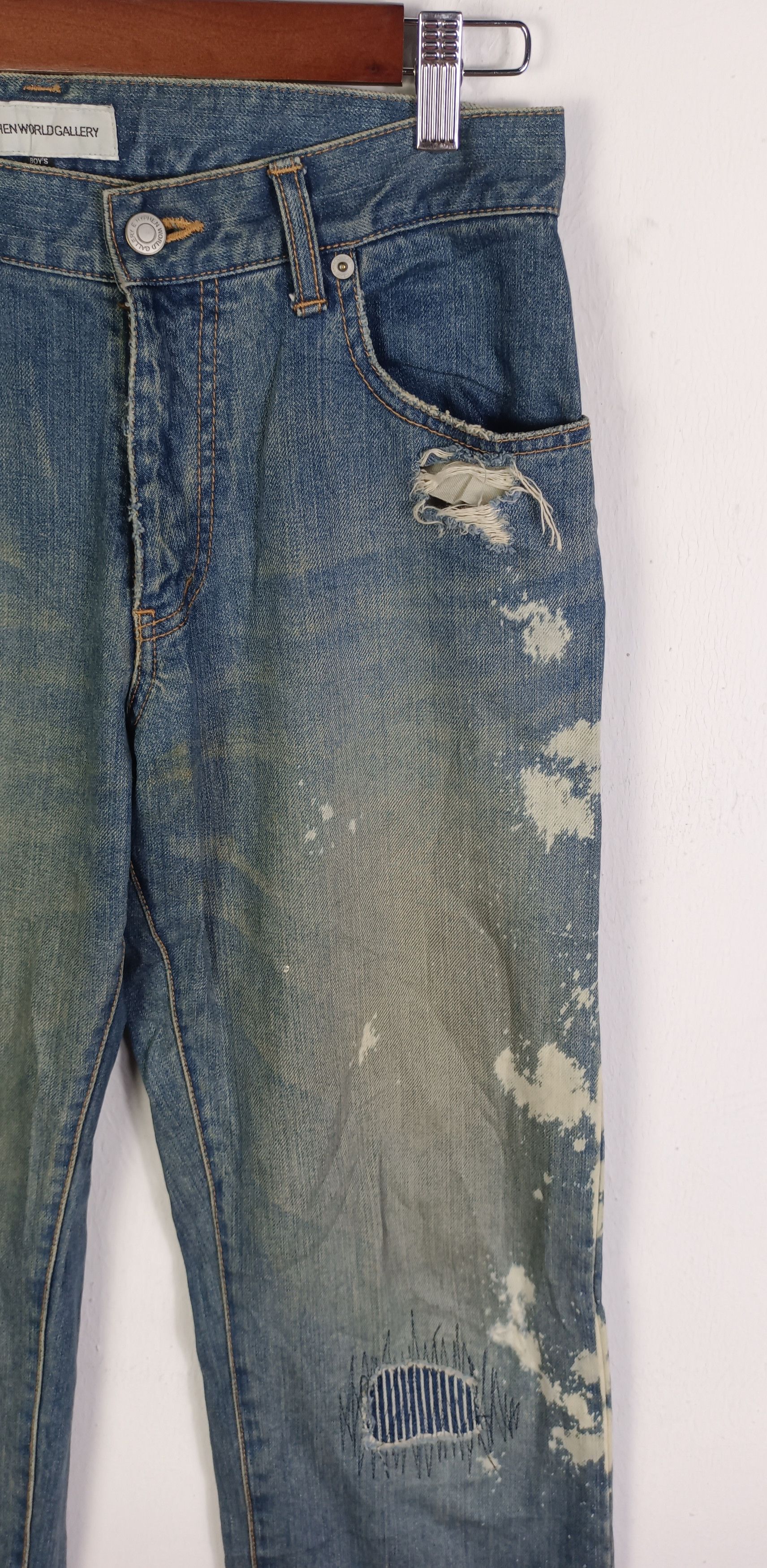 Japanese Brand × Jean × Vintage Vintage💥 Ehyphen World Gallery Mens Distressed Jeans Size US 30 / EU 46 - 3 Thumbnail