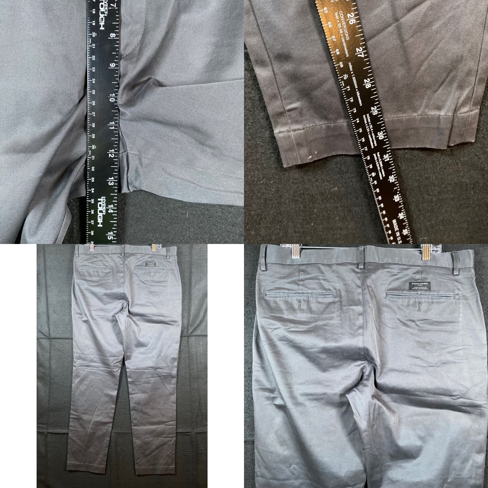 Banana Republic Banana Republic Mens Pants Gray Fulton Chino Cotton Stretch 36x32 37x31 Regular Straight Front Pocket Slash Pocket Size US 36 / EU 52 - 8 Thumbnail