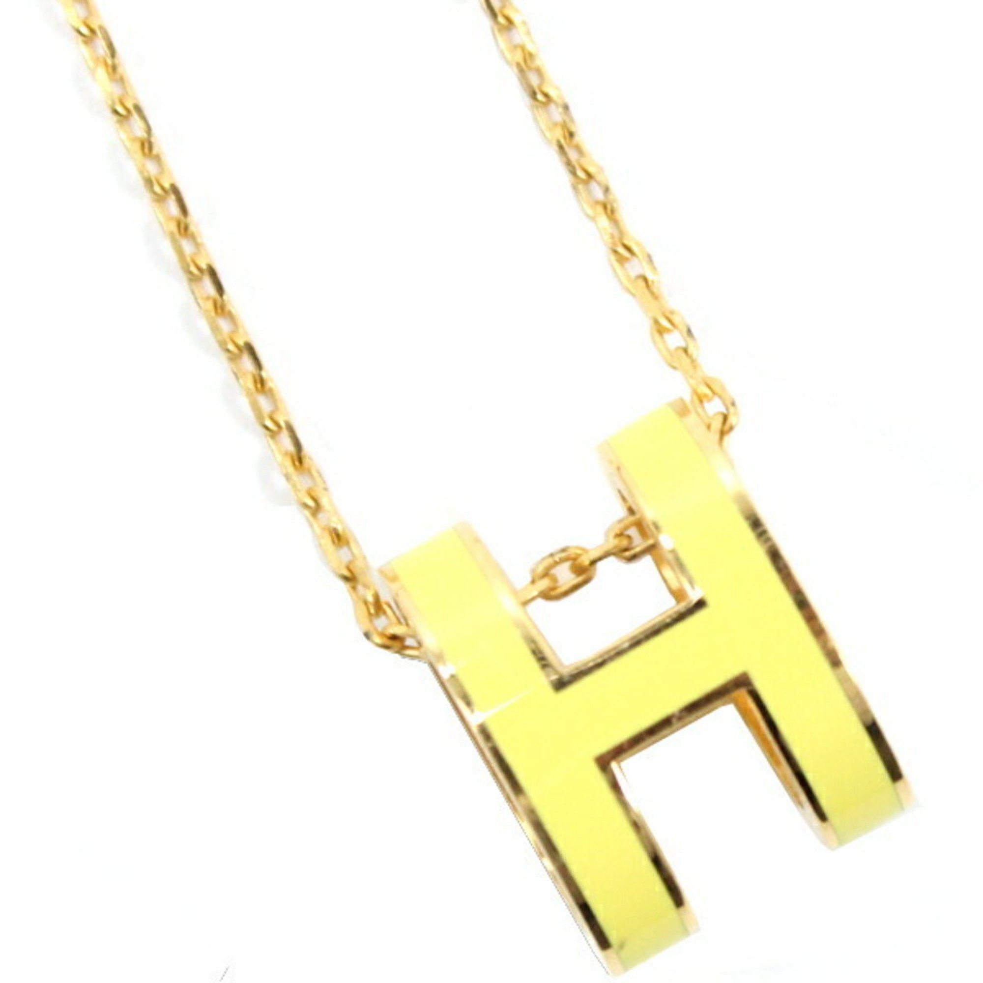 Hermes Hermes Hermès Pop H Necklace in Yellow Gold and Lacquer, Women's, T6029 Size ONE SIZE - 1 Thumbnail