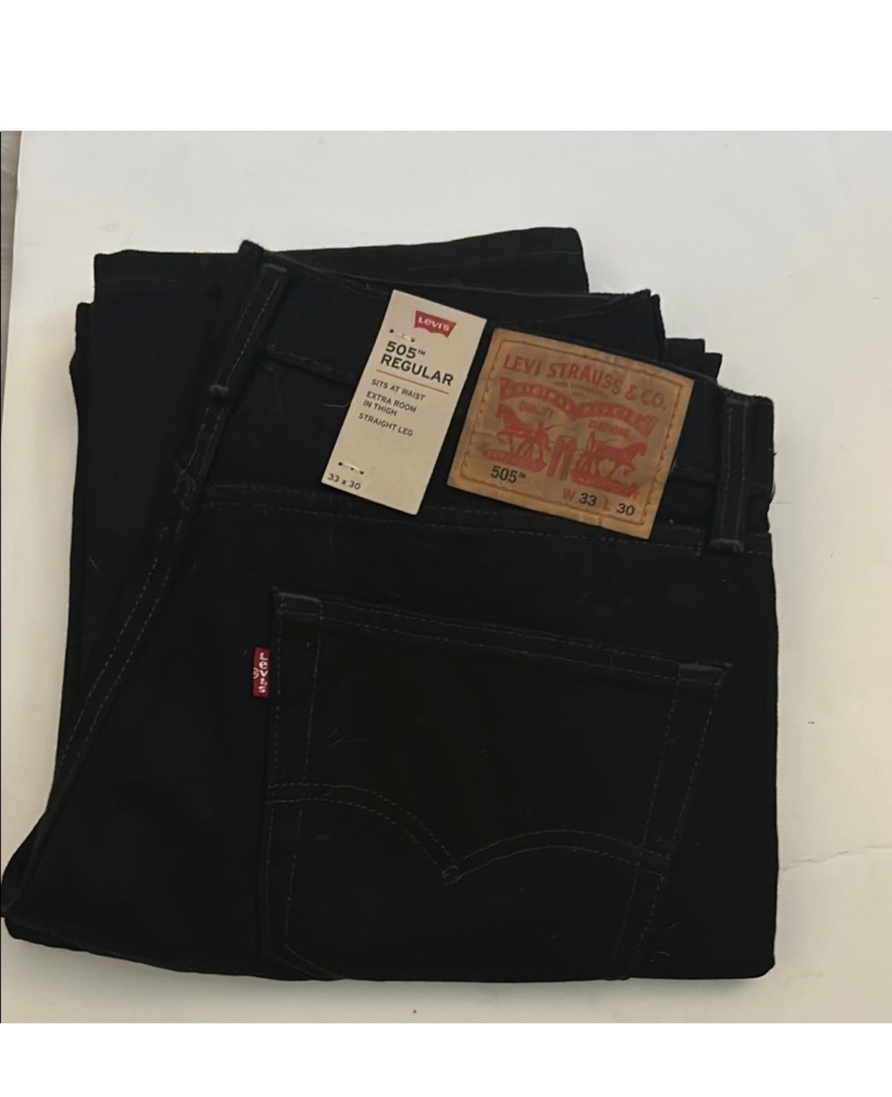 Levi's Levis Denim Black Jacket 505 Jeans Size US 33 - 1 Thumbnail