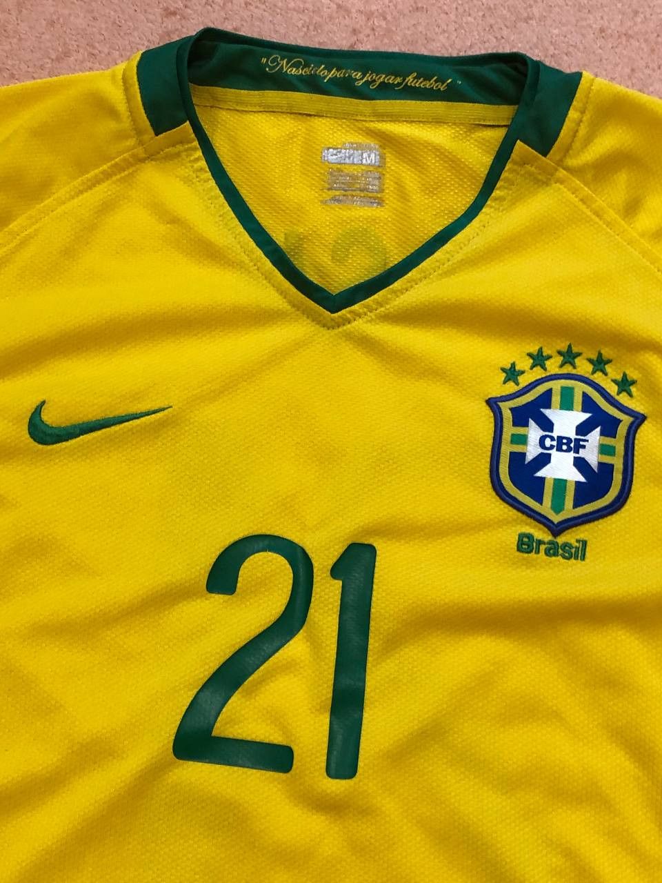 Nike Vintage Jerseys Nike yellow T-shirt Y2K football #21 ASH Size US M / EU 48-50 / 2 - 5 Thumbnail