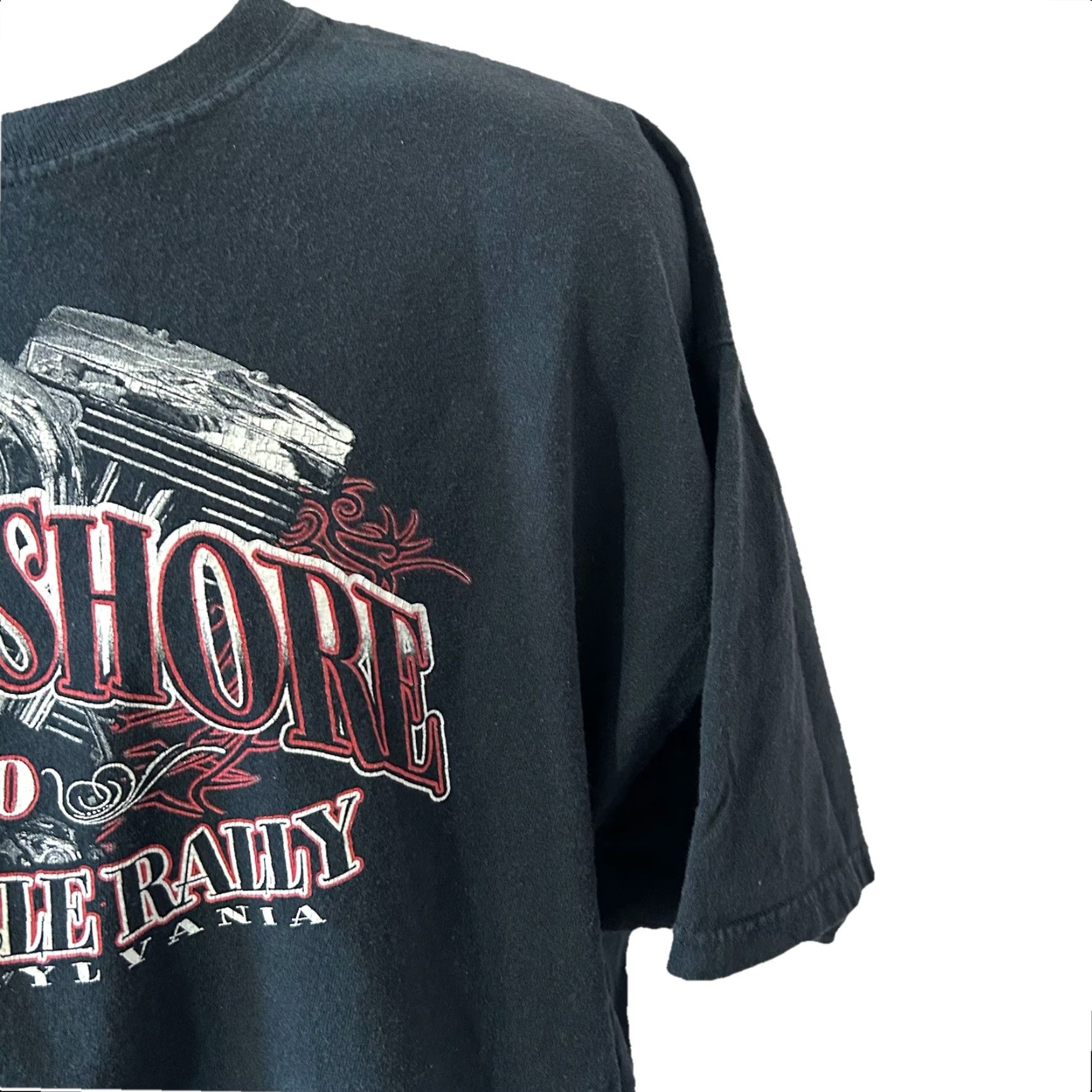Gildan VINTAGE Roar On The Shore Motorcycle Rally 2010 Shirt Men 2XL Black Graphic Tee Harley Biker Gildan Ultra Cotton Size US XXL / EU 58 / 5 - 5 Thumbnail