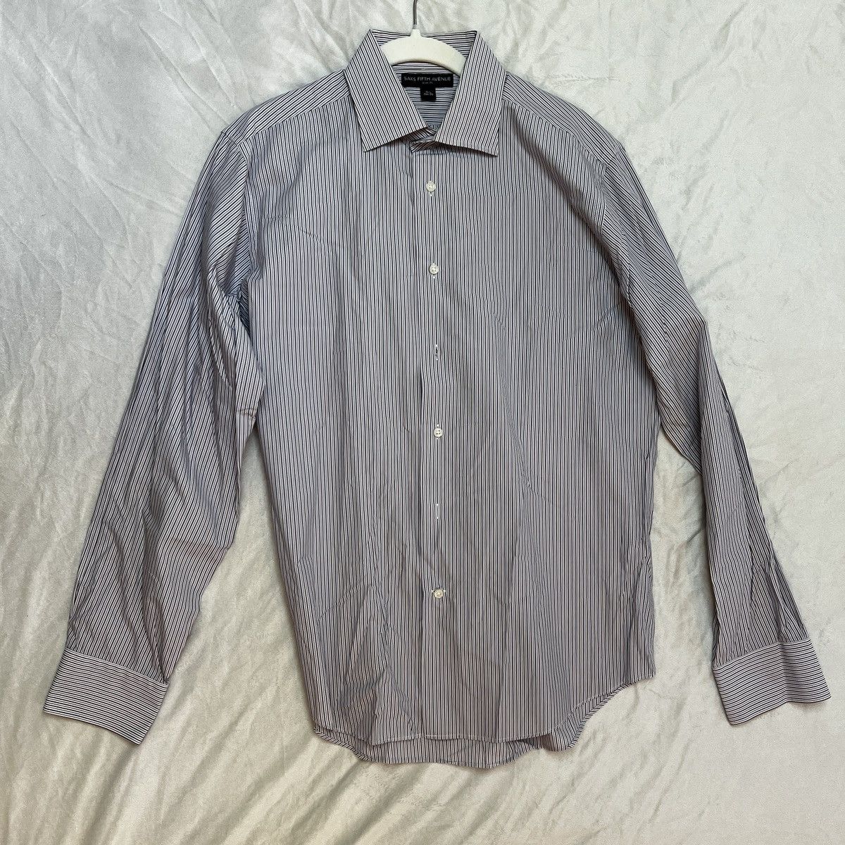 Saks Fifth Avenue VINTAGE? No  Saks Fifth Avenue Dress Shirt Men 15 32/33 Slim  Fit Gray Button-Down Collared Knit 100% Cotton, Classic Modern 15 in Neck  Mens | Grailed